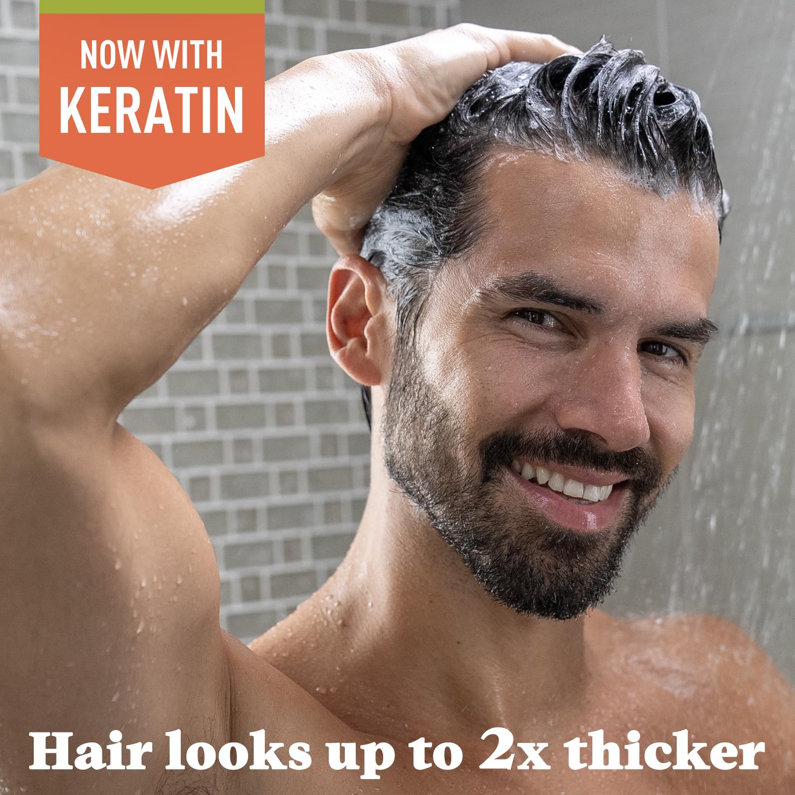 Just for Men Control GX Grey Reducing Shampoo, Gradual Hair Color with Keratin for Stronger Thicker and Healthier Looking Hair, 4 Fl Oz - Pack of 1 (Packaging May Vary)