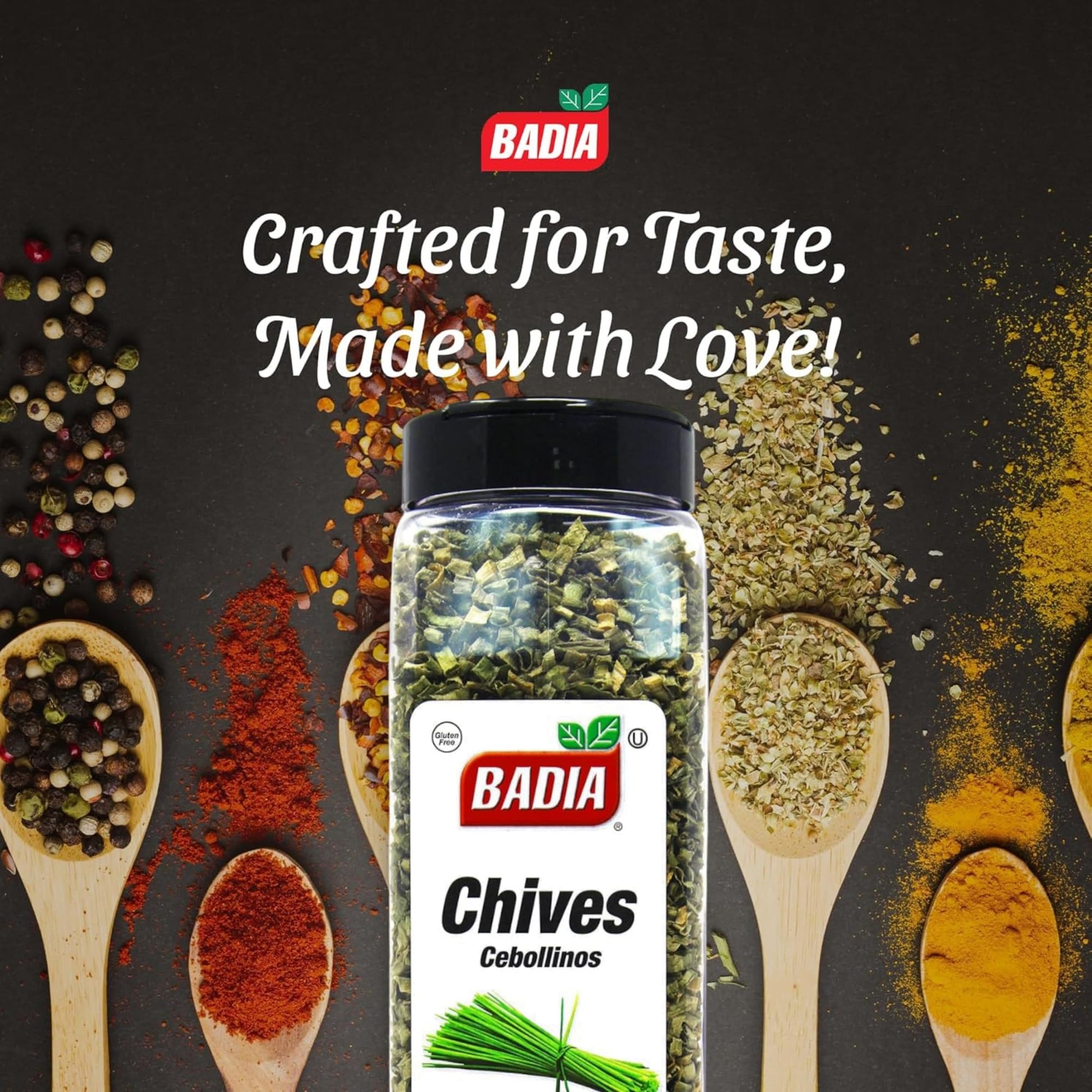 Badia Dried Chives, 2.5 oz – Premium Air-Dried Chives – Fresh & Flavorful for Cooking, Soups, Salads, Eggs, Dips, and More – Sealed for Freshness
