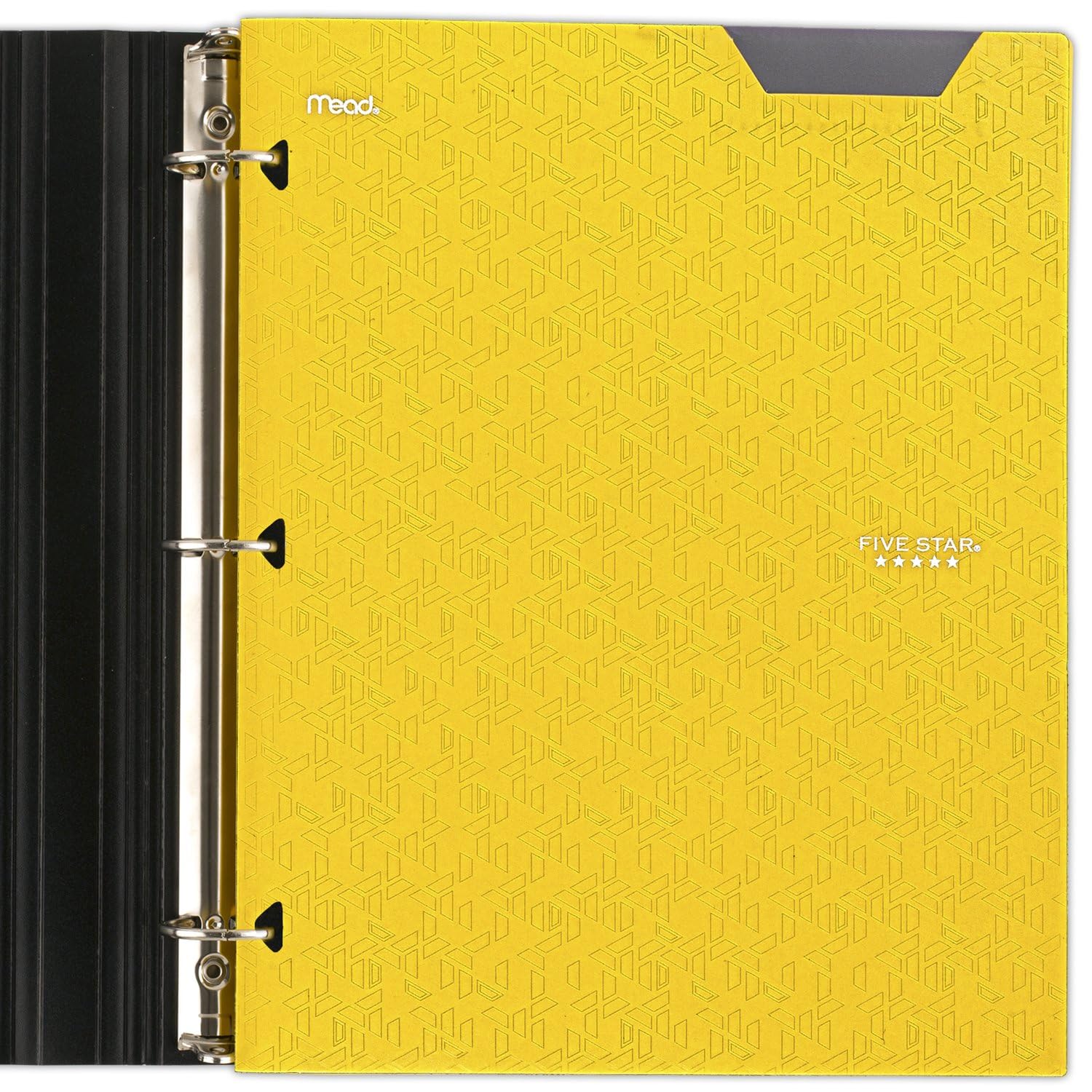 Five Star 2-Pocket Folder, 4 Pack, Plastic Folder with Stay-Put Tabs, Fits 3-Ring Binder, Holds 8-1/2" x 11" Paper, Tidewater Blue, White, Amethyst Purple, Harvest Yellow (38065)