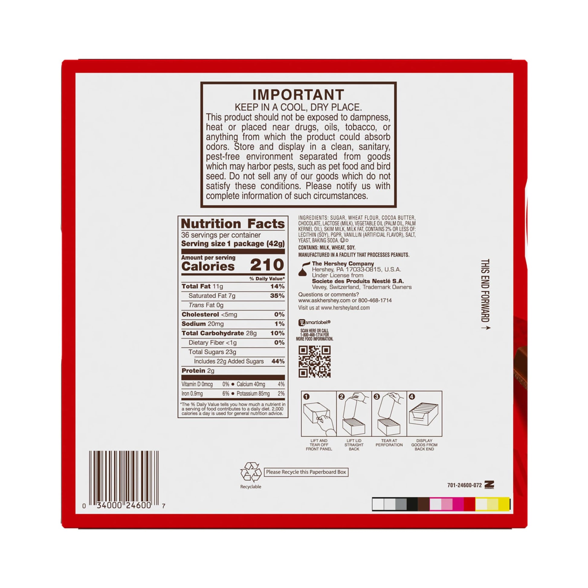 KIT KAT Milk Chocolate Wafer Candy Bars, Halloween Candy, 1.5 oz (36 Count)