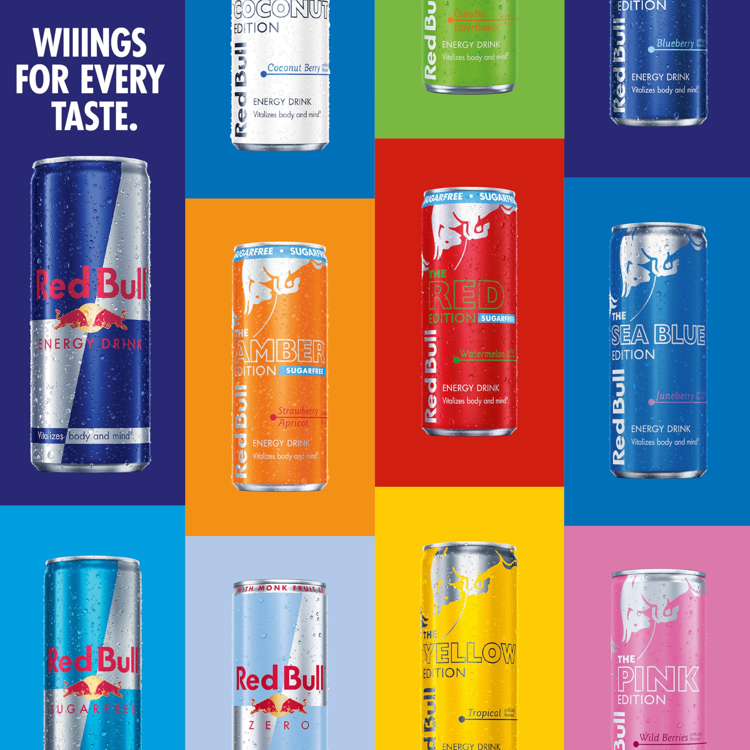 Red Bull Energy Drink with 80mg Caffeine plus Taurine & B Vitamins, 8.4 Fl Oz, Pack of 24 Cans