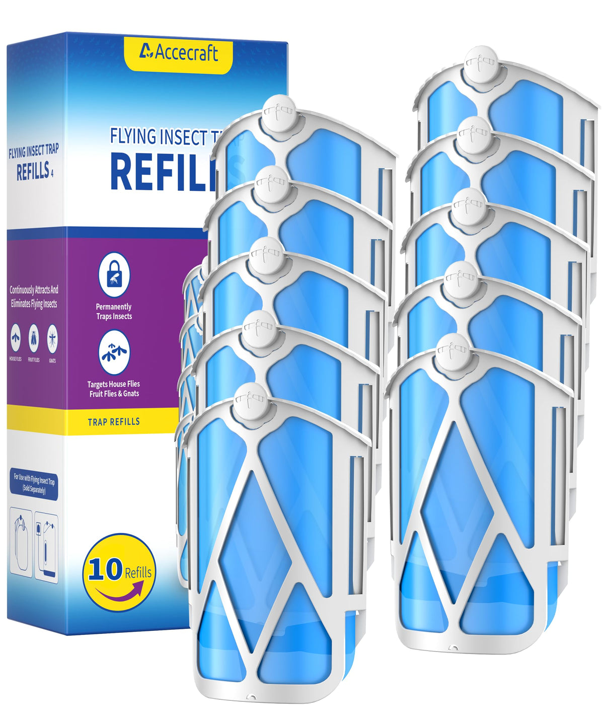 10er-Pack Nachfüllkartuschen, 2025 Verbesserte Nachfüllungen mit hoher Klebkraft, kompatibel mit Indoor Light M364 & Max, einfach auszutauschen
