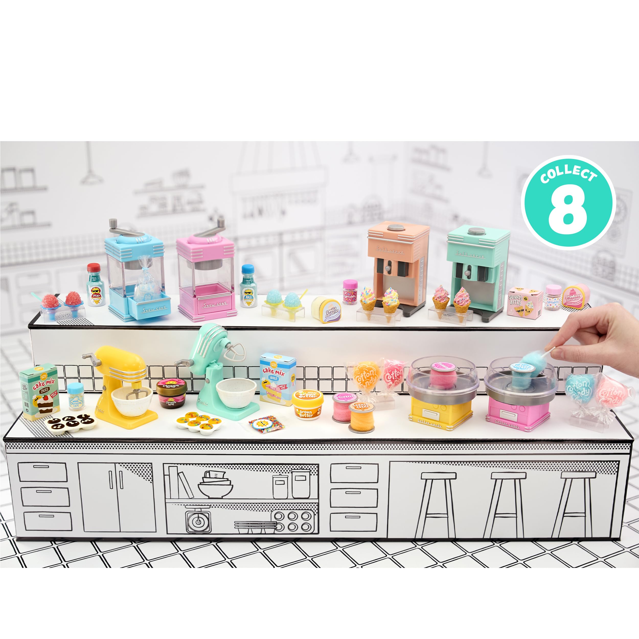 MGA's Miniverse - Make It Mini Appliances Series 2 Mini Collectibles, Mystery Blind Pack, DIY, Crafts, Resin Play, Kitchen Replica Food, NOT Edible, Collectors, 8+