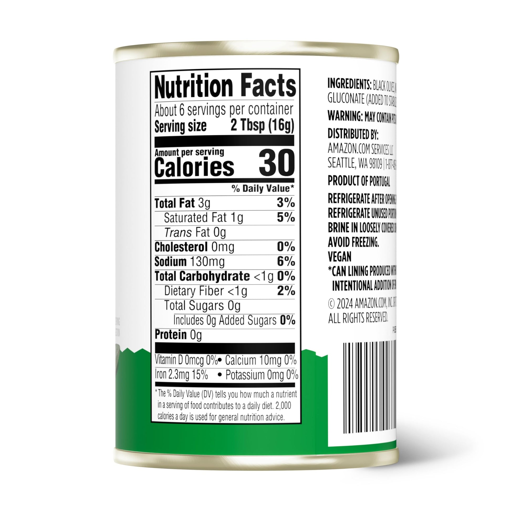 Amazon Grocery, Black Ripe Sliced Olives, 3.8 Oz (Previously Amazon Fresh, Packaging May Vary)