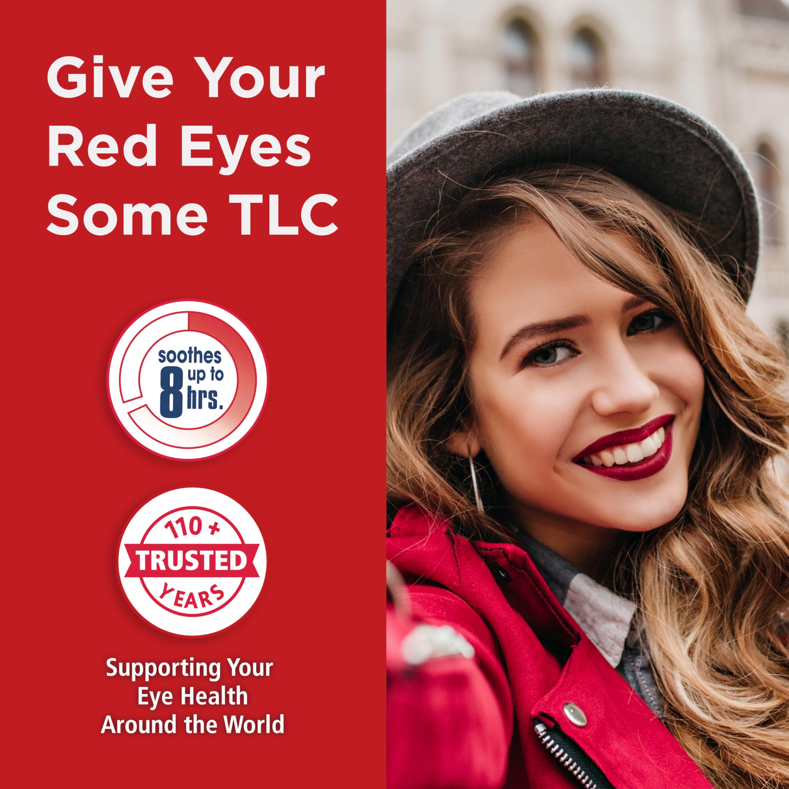 Rohto Max Strength Redness Reliever, Lubricant Eye Drops, Fast, Cooling Relief for Red, Dry, Itchy Eyes, Redness and Dryness Symptom Relief, Soothing Eye Drops, 0.4 fl oz Bottle