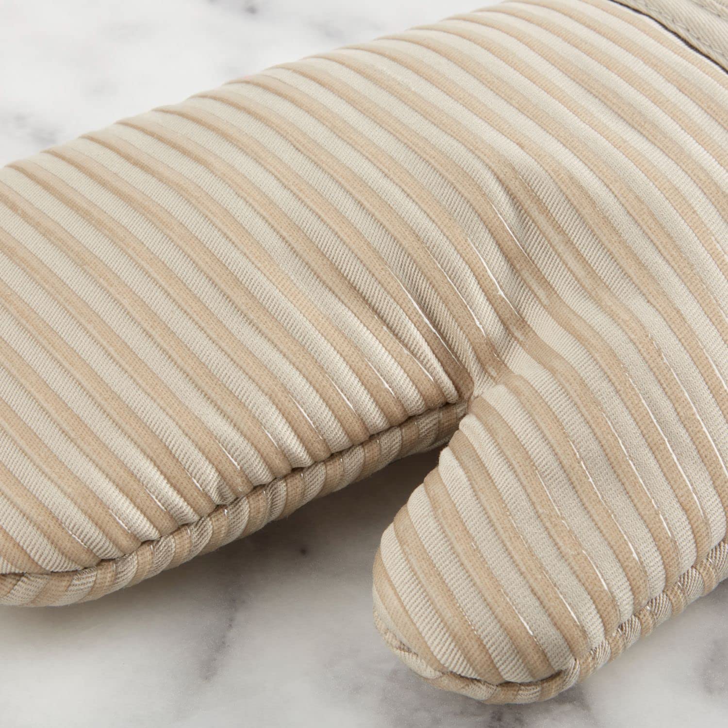 KITCHENAID Quilted Cotton Terry Cloth Oven Mitt, Pot Holder, Kitchen Towel 4-Pack Set, Heat Resistant, Silicone Grip, 16"x26", 7"x13" & 7"x10", Milkshake