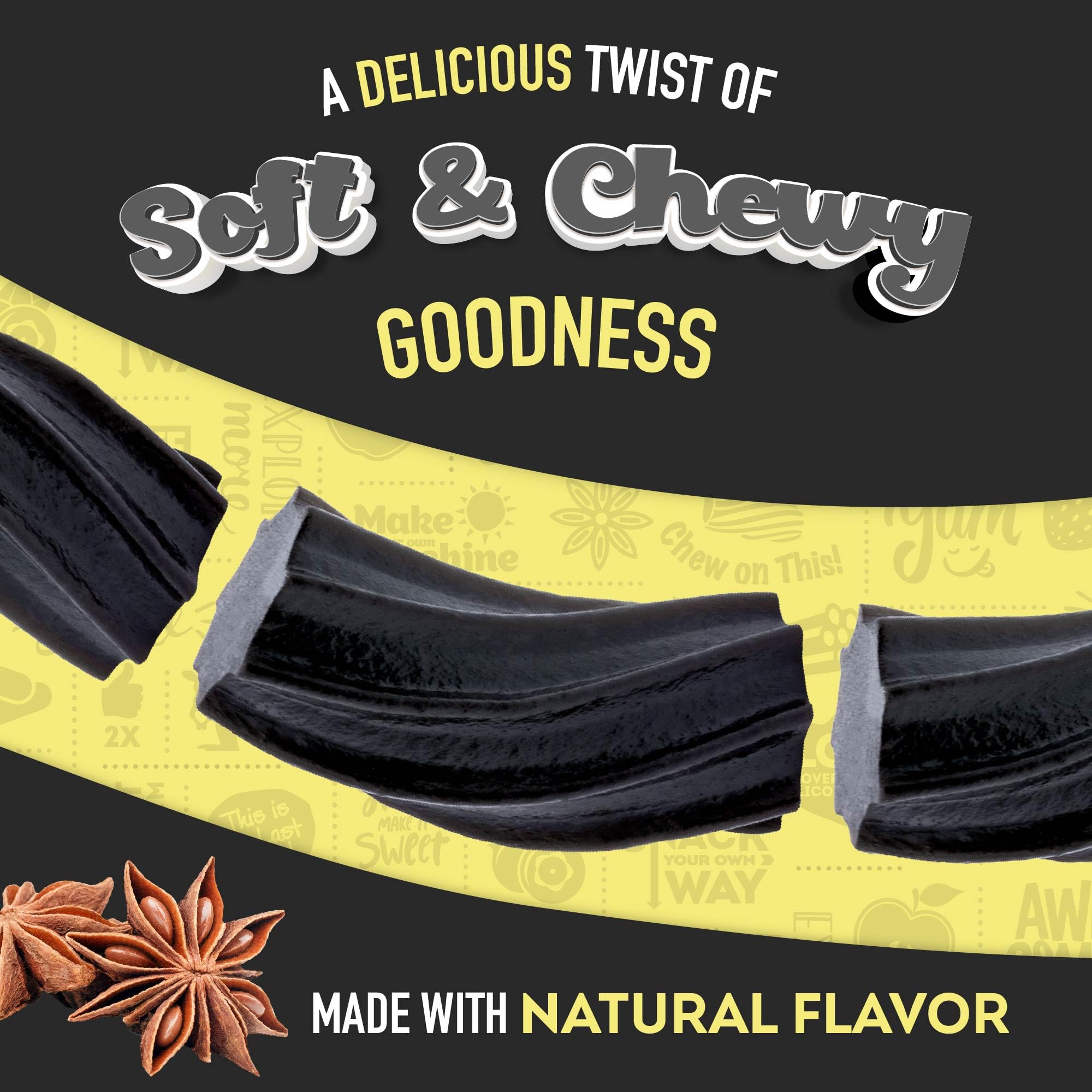 Wiley Wallaby Licorice 24 Ounce Classic Gourmet Soft & Chewy Australian Black Licorice Candy Twists, 1 Pack