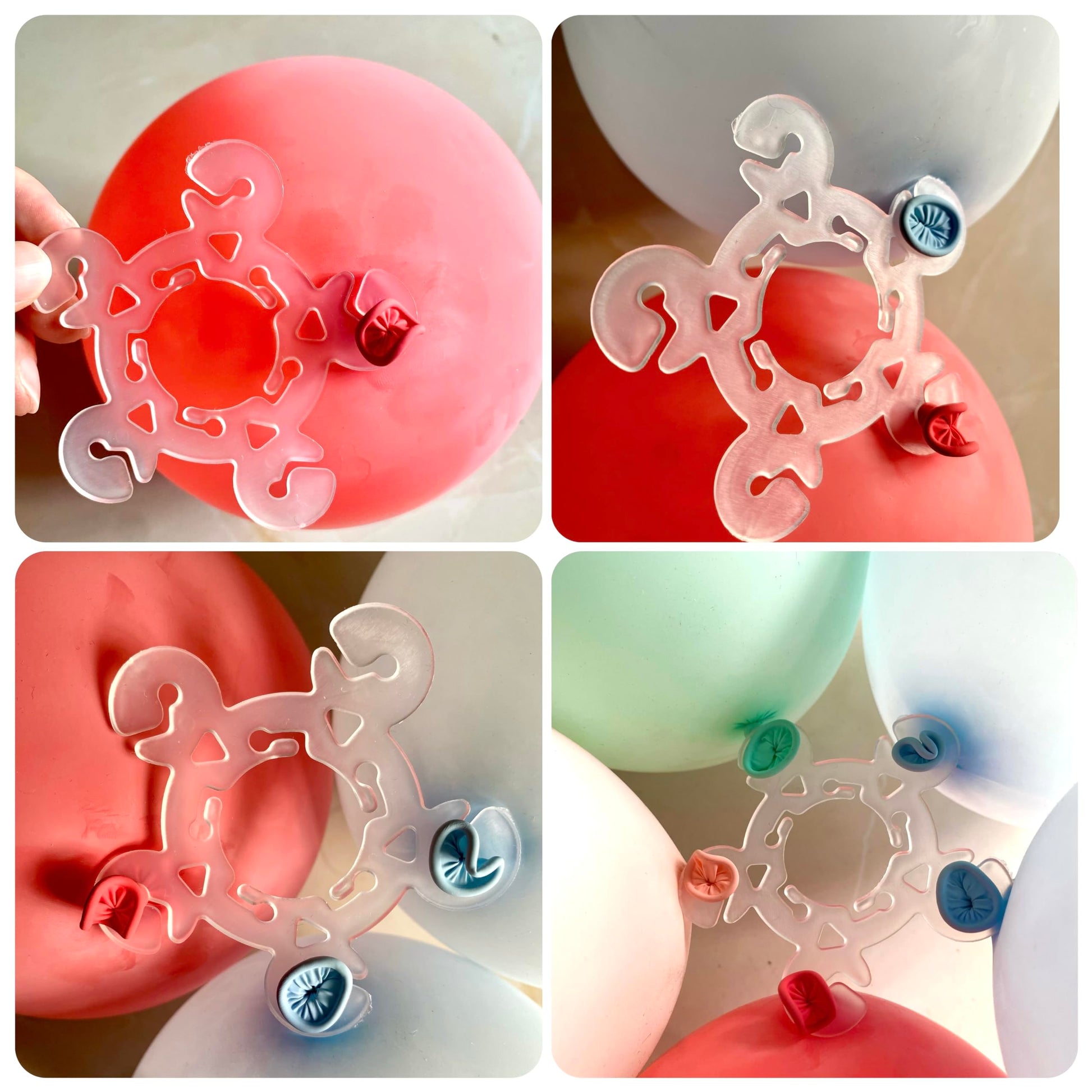 LTHYHJ 80 Balloon Clips and 100 Dots Glue Points and a Tie, Connector, for wedding, parties, etc. Arch tool