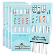 Easy@Home Multi-Drug Screen Test: Testing Amphetamine Oxazepam Cocaine Morphine Cannabinoids Home Urine Drug Testing Kits - #EDOAP-754 (5 Pack)
