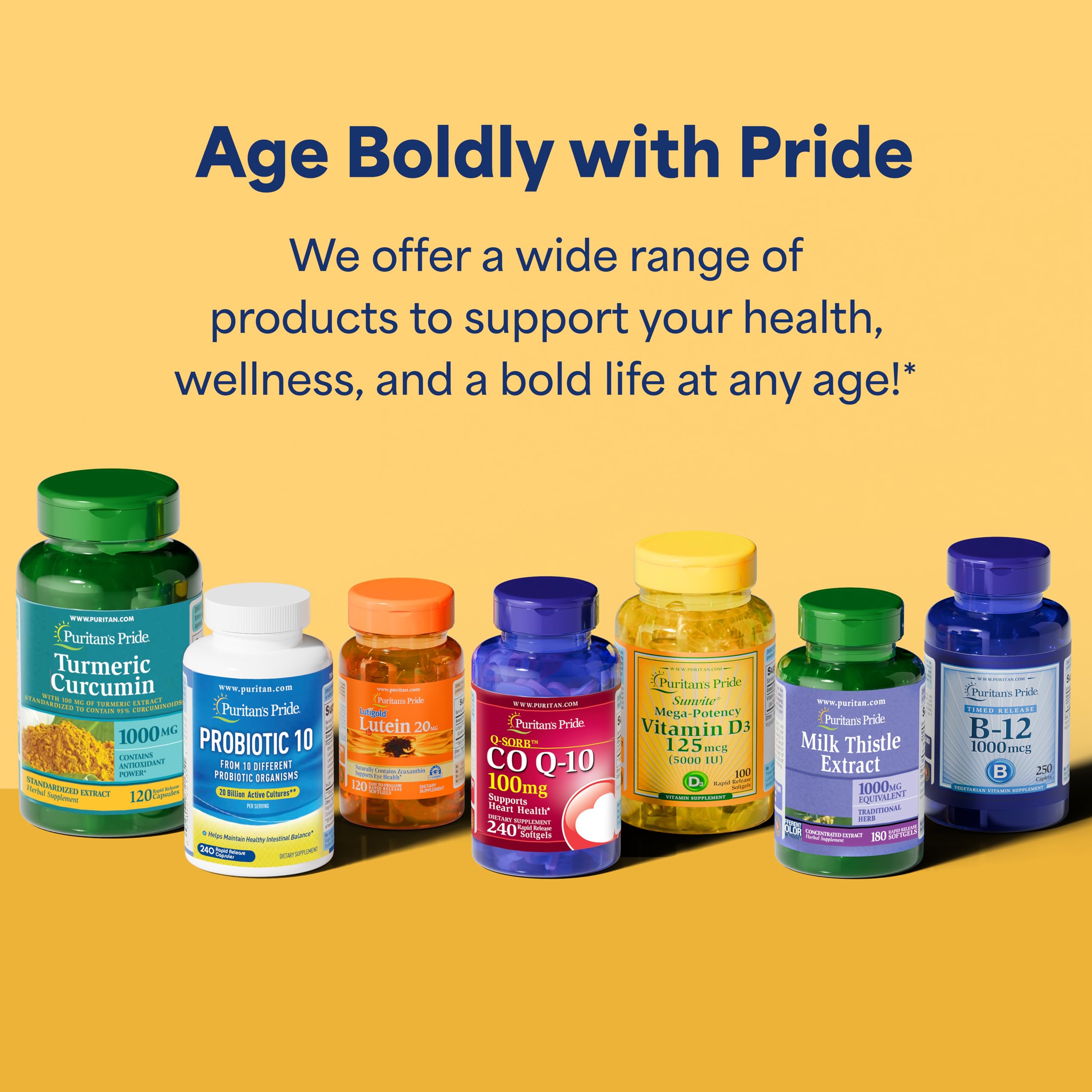 Puritan's Pride Beta Carotene Provitamin A 7,500mcg (25,000 IU), Vitamin Supplement for Immune System, Antioxidant and Eye Health Support, 100 Day Supply, 100 Rapid Release Softgels