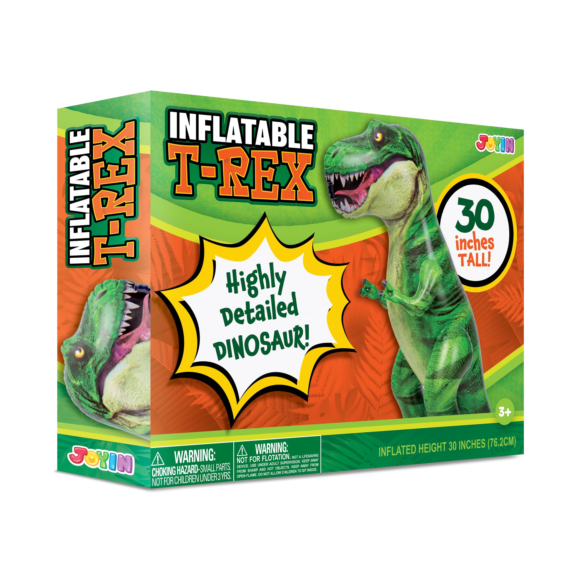 JOYIN 30” T-Rex Dinosaur Inflatable, Tyrannosaurus Rex Inflatable Dinosaur Toy for Party Decorations, Birthday Party Gift for Kids and Adults
