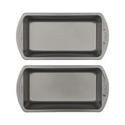 GoodCook Nonstick Loaf Pan 8 x 4-Inch Heavy-Duty Steel Bakeware with Easy-Clean Non-Stick Coating, Oven & Dishwasher Safe Pan for Meatloaf Breads Lasagnas Casseroles & More, Set of 2, Gray