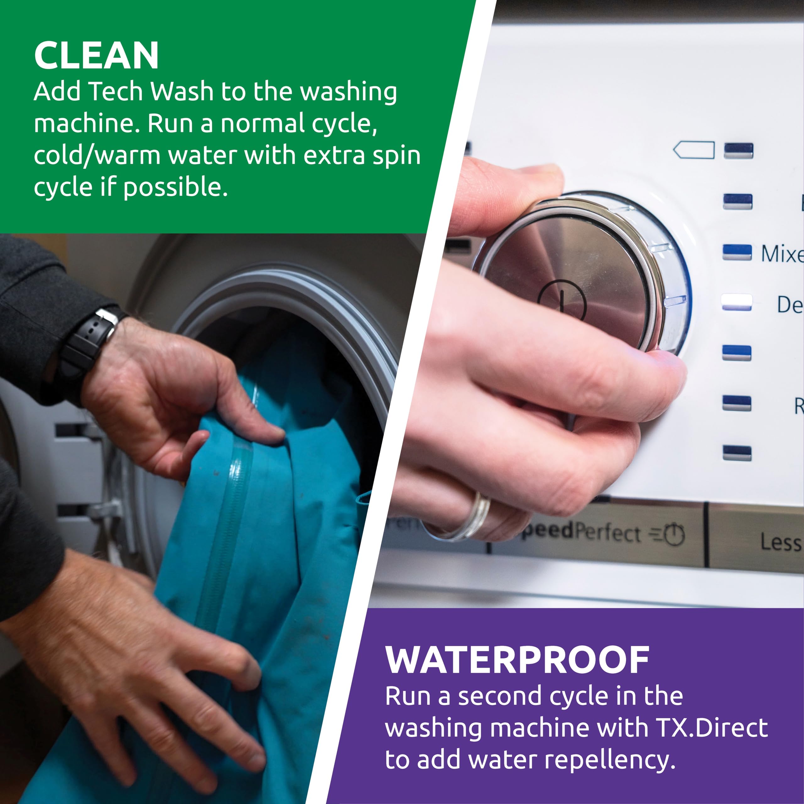 Nikwax Hardshell Cleaning & Waterproofing Duo-Pack, 300ml, Cleans and Restores Water Repellency on Jackets, Rain, Ski, and Snow Gear, Outerwear, Safe for Gore-Tex and DWR