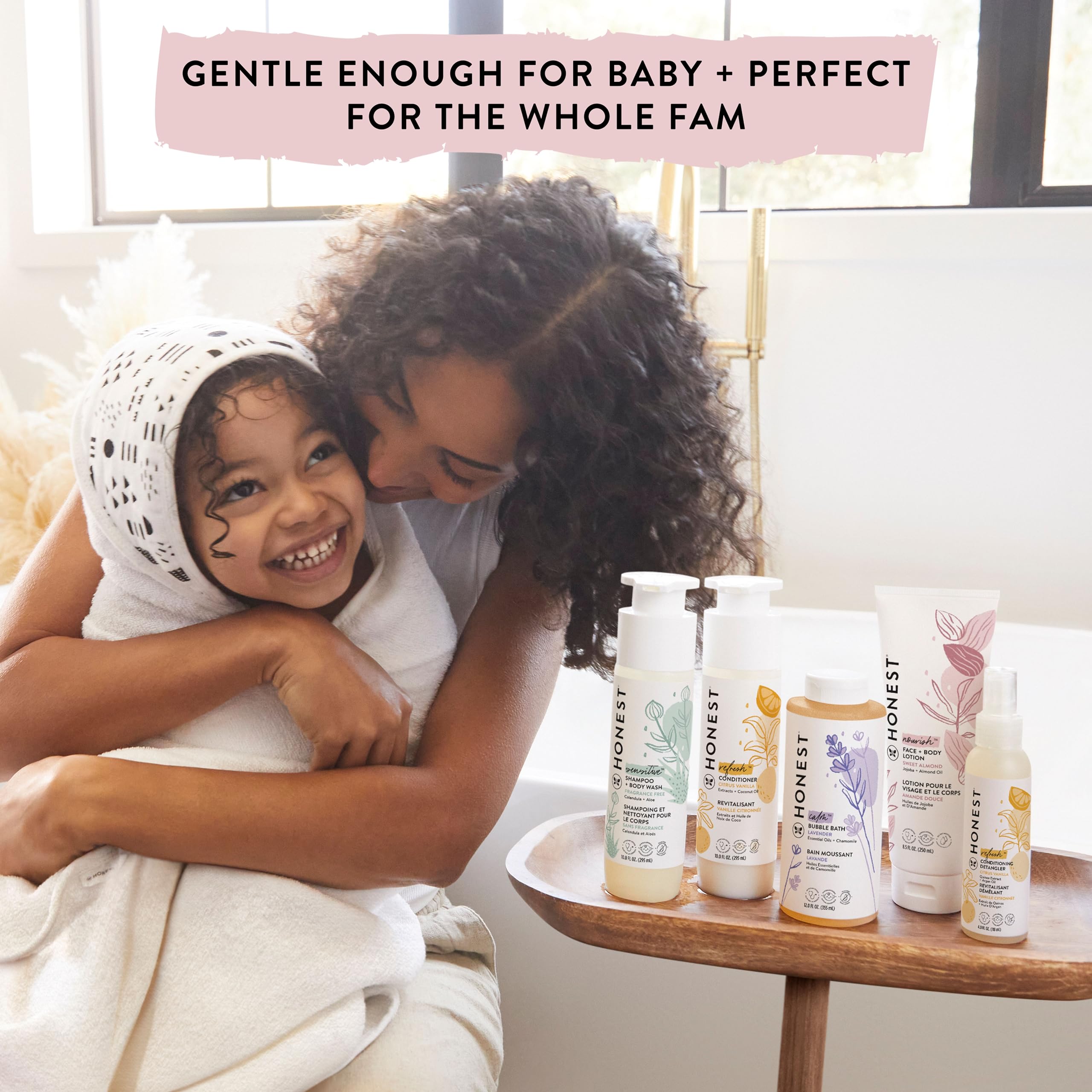 The Honest Company 2-in-1 Cleansing Shampoo + Body Wash for Sensitive Skin | Gentle for Baby | Naturally Derived, Tear-free, Hypoallergenic | Fragrance Free, 10 fl oz