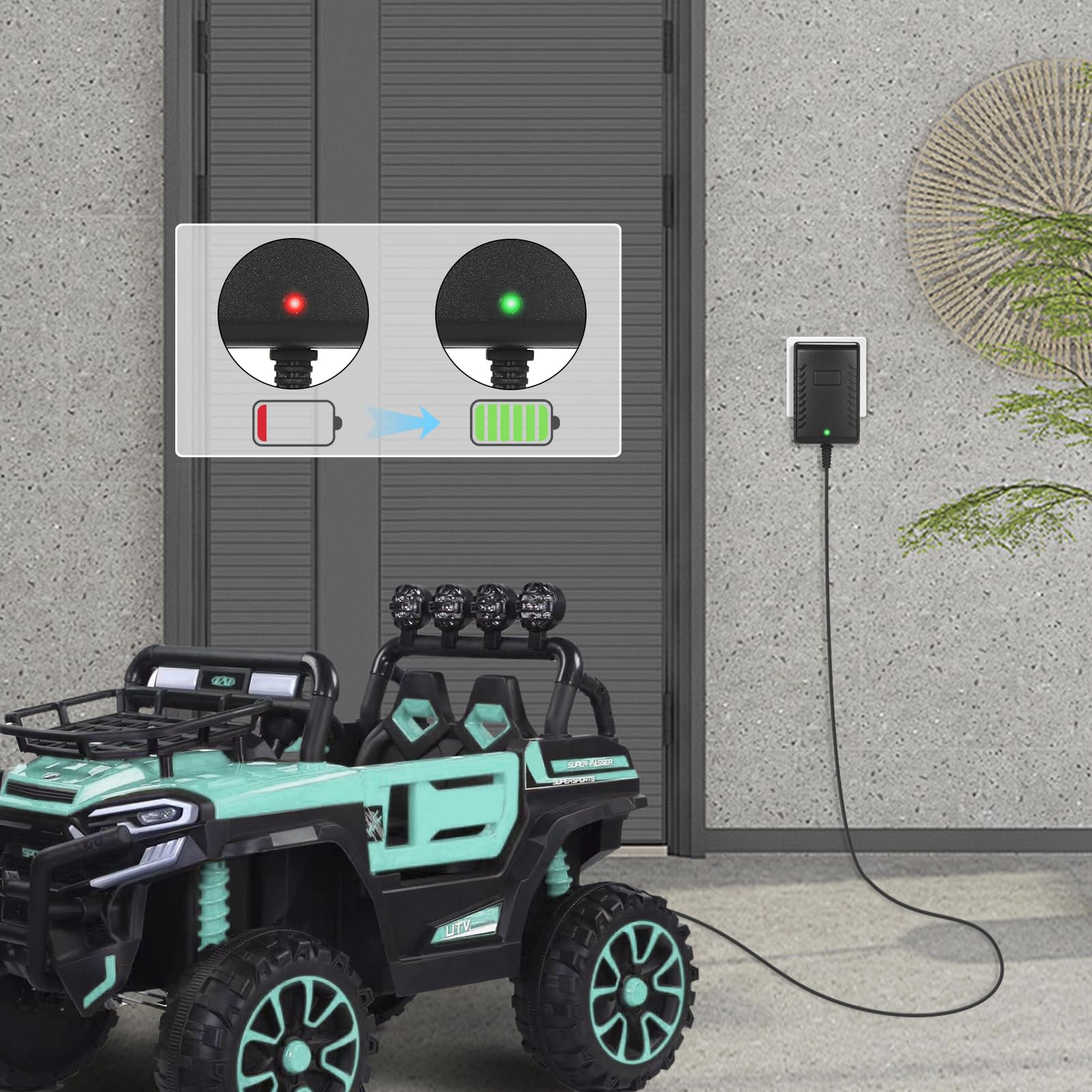 12V Kids Charger for Ride On Car, 12V Various Electric Ride-on Toys Car Battery Charger，12 V Universal Kids Riding Toy Chargers