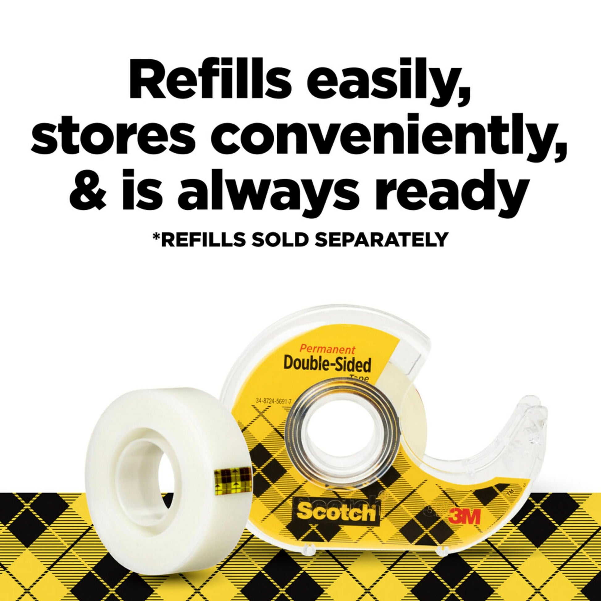 Scotch Double Sided Tape, Back to School Supplies, Essential for Scrapbooking, Card Making and Arts and Crafts Projects for Art Classes, 0.50 in. x 500 in., 6 Tape Rolls with Dispensers