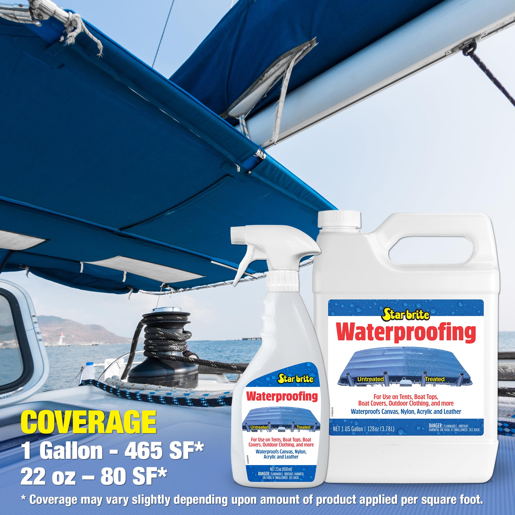 Star brite Waterproofing Spray, Waterproofing + Stain Repellent + UV Protection, 128 oz