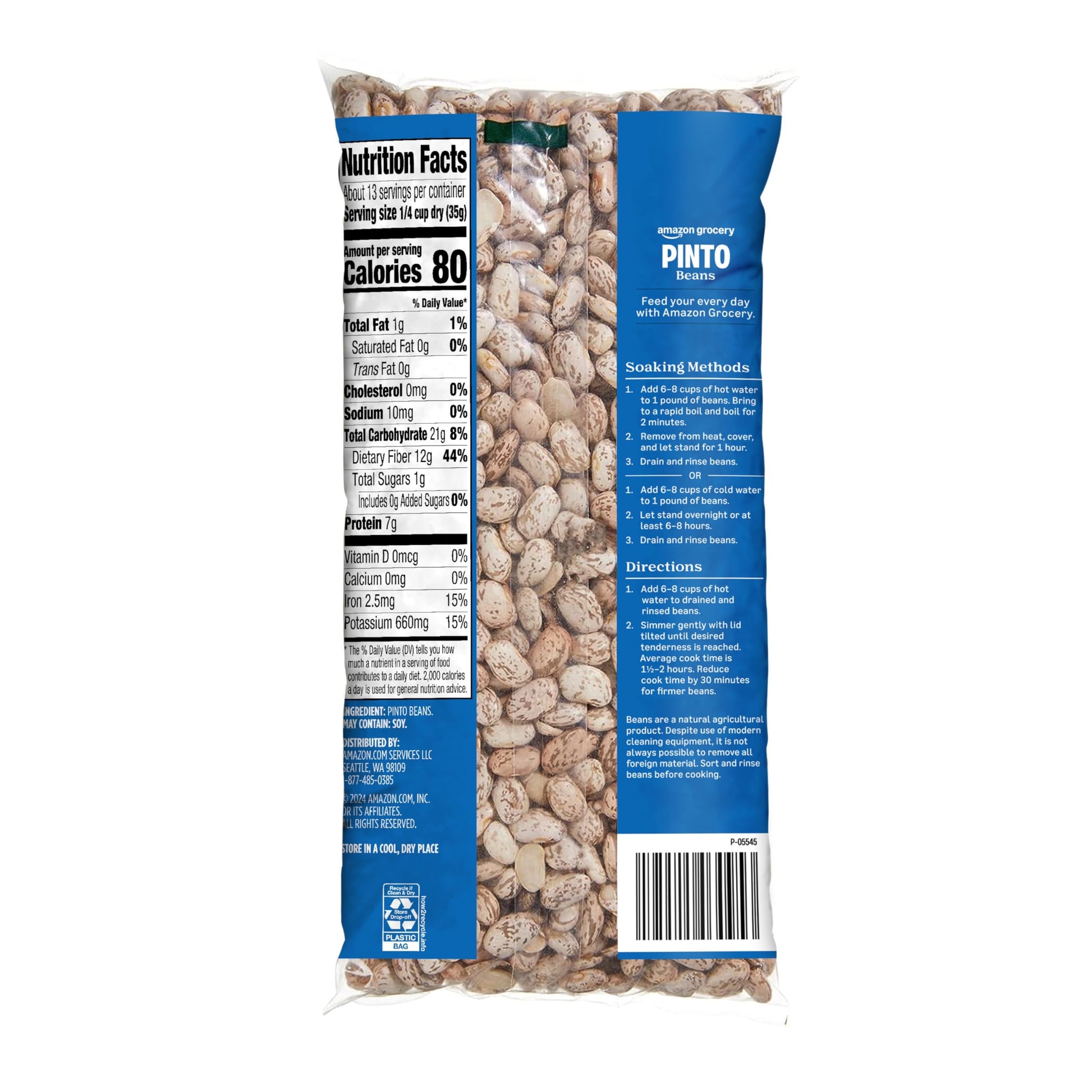 Amazon Grocery, Pinto Beans, 16 Oz (Previously Amazon Fresh, Packaging May Vary)