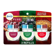 Febreze Plug In Air Freshener, Odor-Fighting Scented Oil Refill, Holiday Mix, 3 Refill