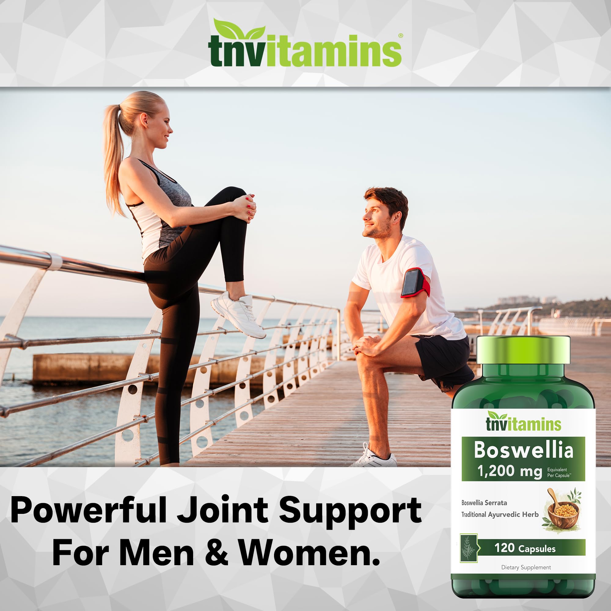 tnvitamins Boswellia Serrata Herbal Extract Capsules | 1200 MG/Capsule (120 Capsules) | Joint Support Supplement* | Ayurvedic Herb: Indian Olibanum/Frankincense