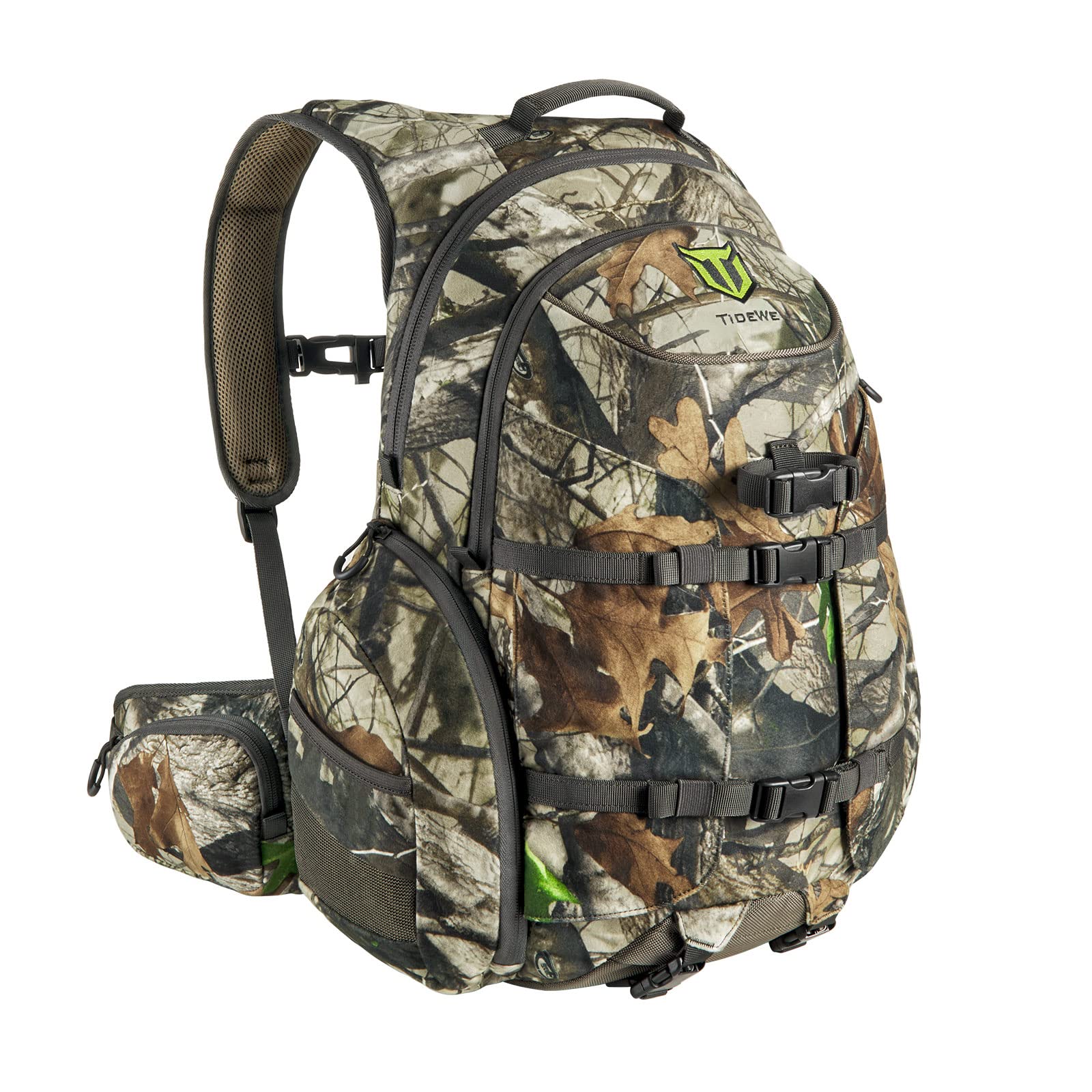 TIDEWE Hunting Backpack, Waterproof Camo Hunting Pack with Rain Cover, Long-Lasting Large Capacity Hunting Day Pack for Rifle Bow Gun (Next Camo G2)