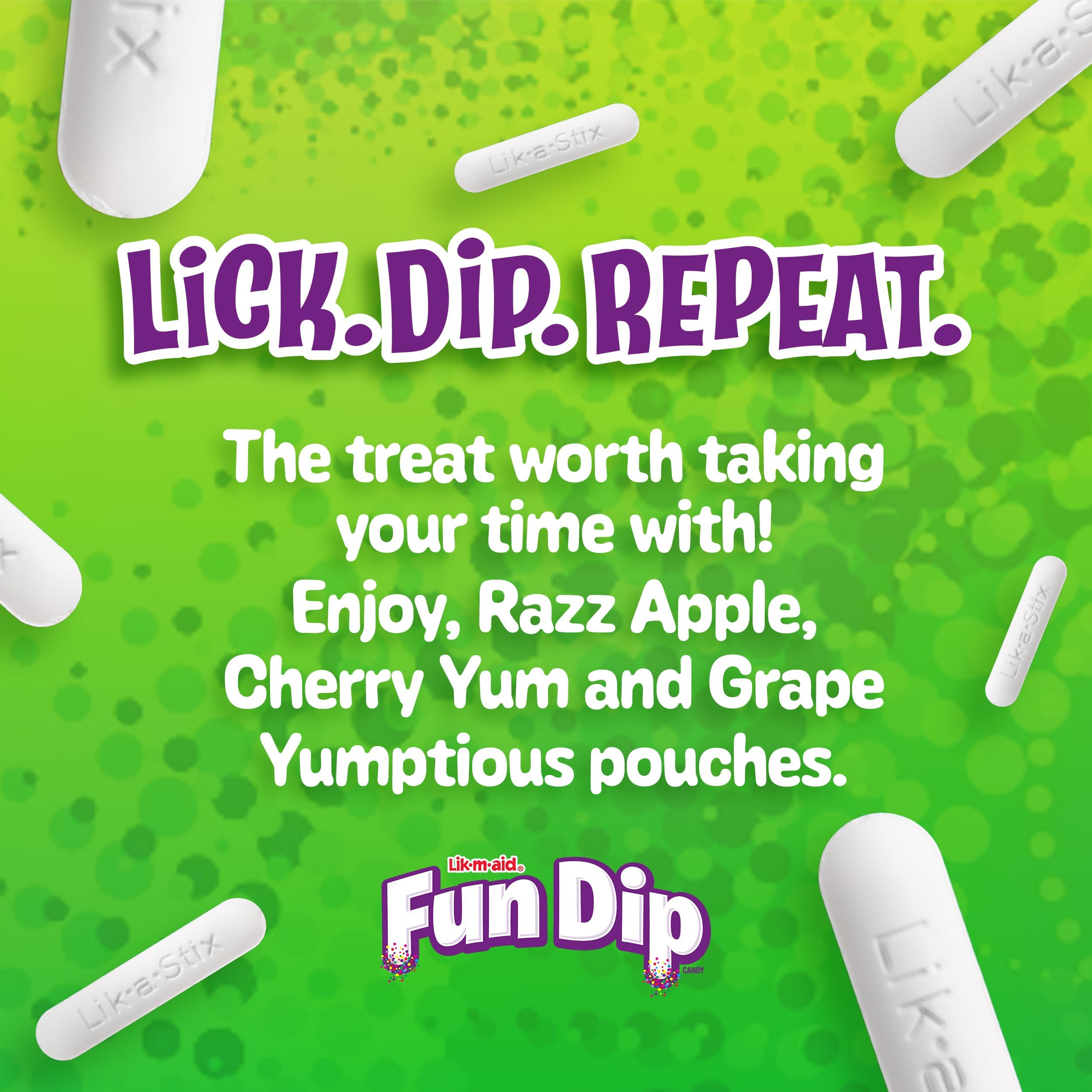 Wonka Fun Dip, Assorted Flavor Party Pack, 0.43 Ounce Packets (48 Count)