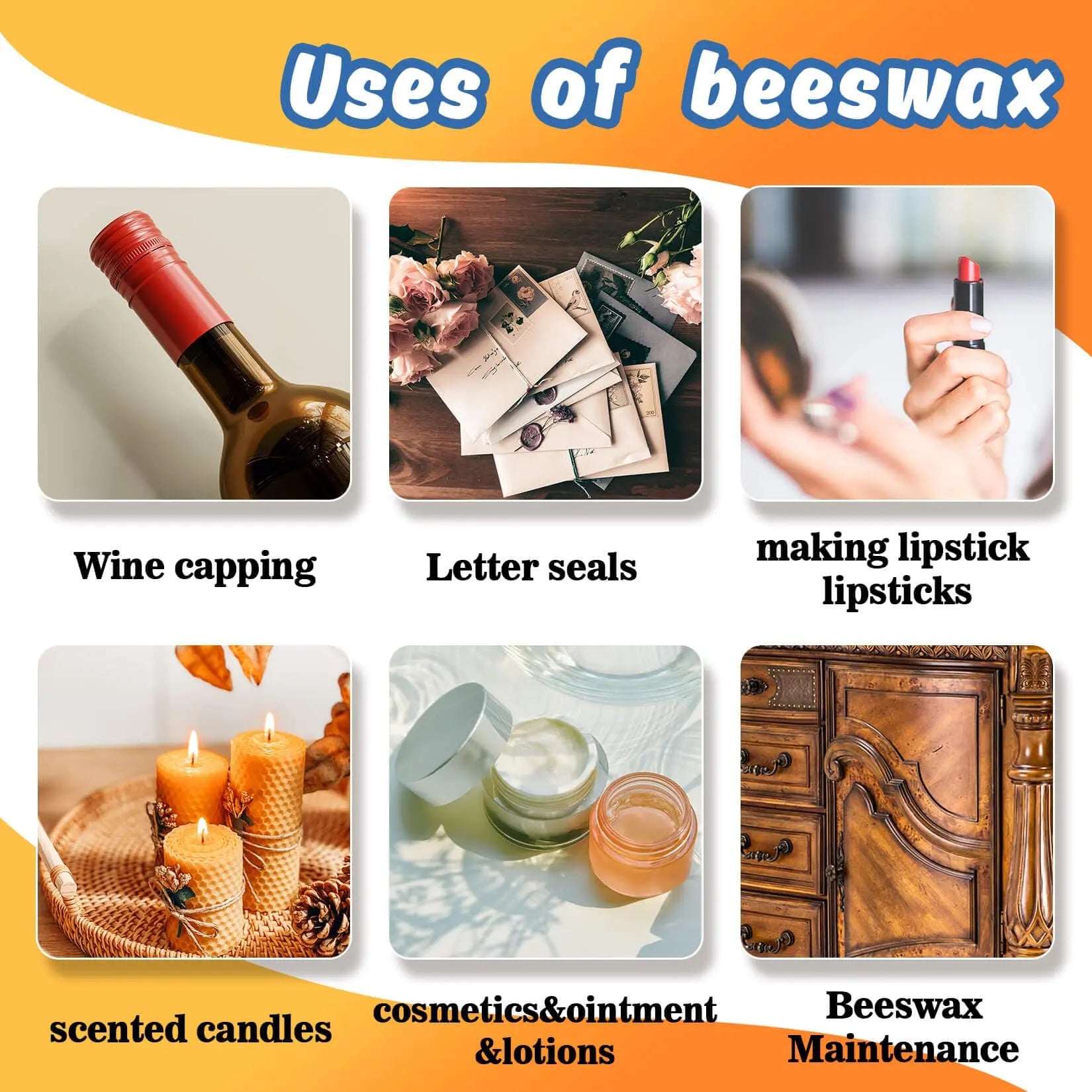 Sukh 12PCS Yellow Beeswax-Bar - 290g(10.23oz) Beeswax Block - Wax Bar Yellow Beeswax Bulk Bar of Wax Yellow Beewax for Candles Triple Filtered Skincare,Lip Balms,Lotions,DIY Projects,Soap