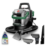 BISSELL Little Green Pet Pro Portable Carpet Cleaner Portable Carpet and Upholstery Deep Cleaner, Car/Auto Detailer, with Self-Cleaning Tough Stain Tool, Pet Hair Removal Tool, Crevice Tool (3909)