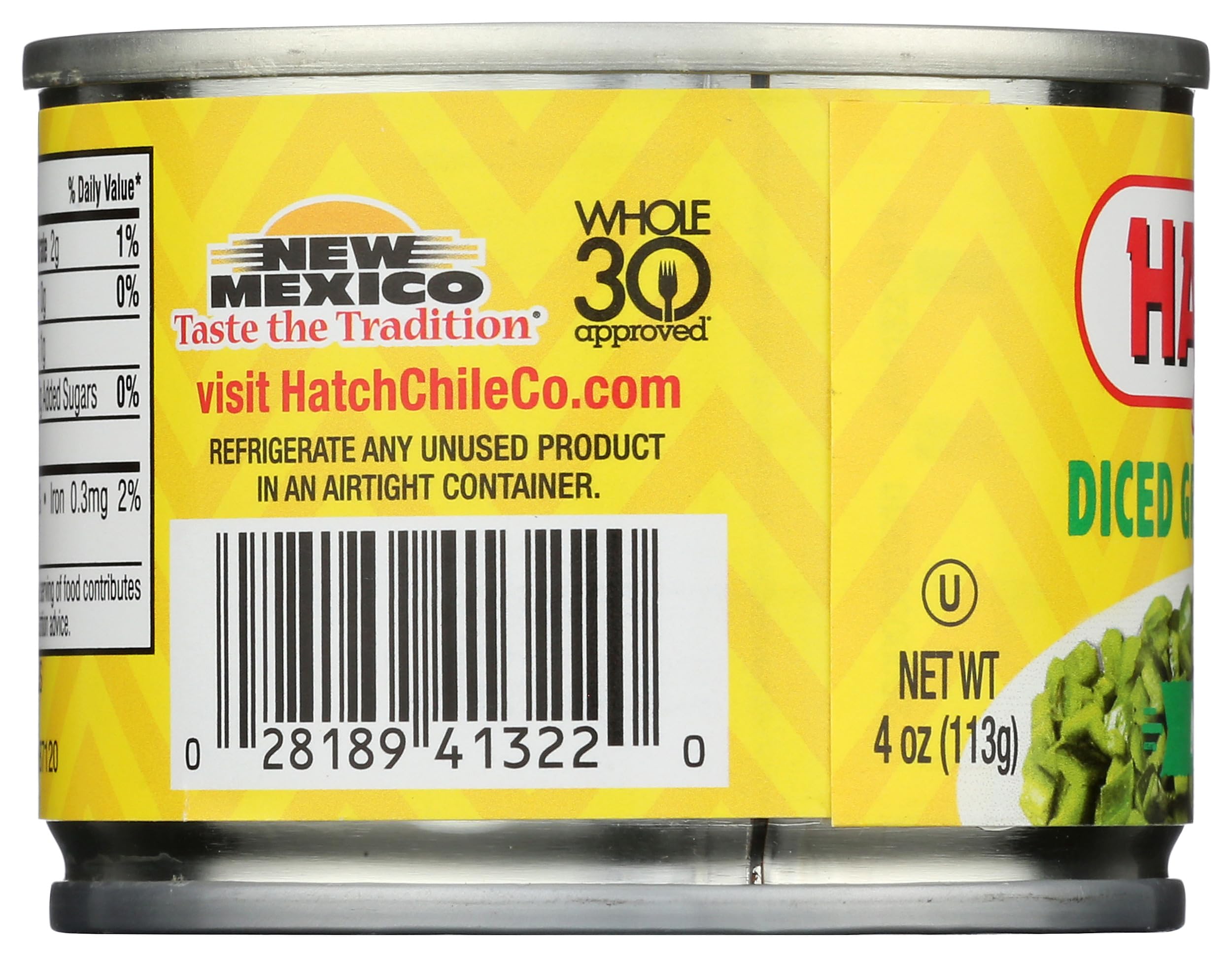 Hatch Mild Diced Green Chilies, 4 Oz