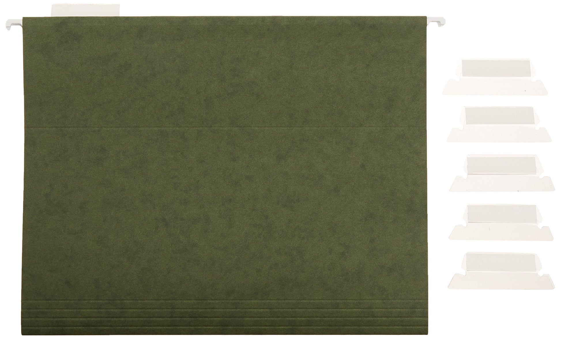 Amazon Basics Hanging Organizer File Folders for Efficient Filing, Sturdy, Adjustable Tabs, Letter Size, Pack of 25, Green