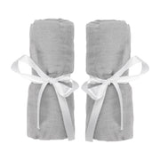 Newton Baby Fitted Sheets for Bassinet & Bedside Sleeper, Essential Bassinet (2-Pack) - Ultra-Breathable, Washable and Ultra-Soft, 100% Muslin, 19" x 35", Grey