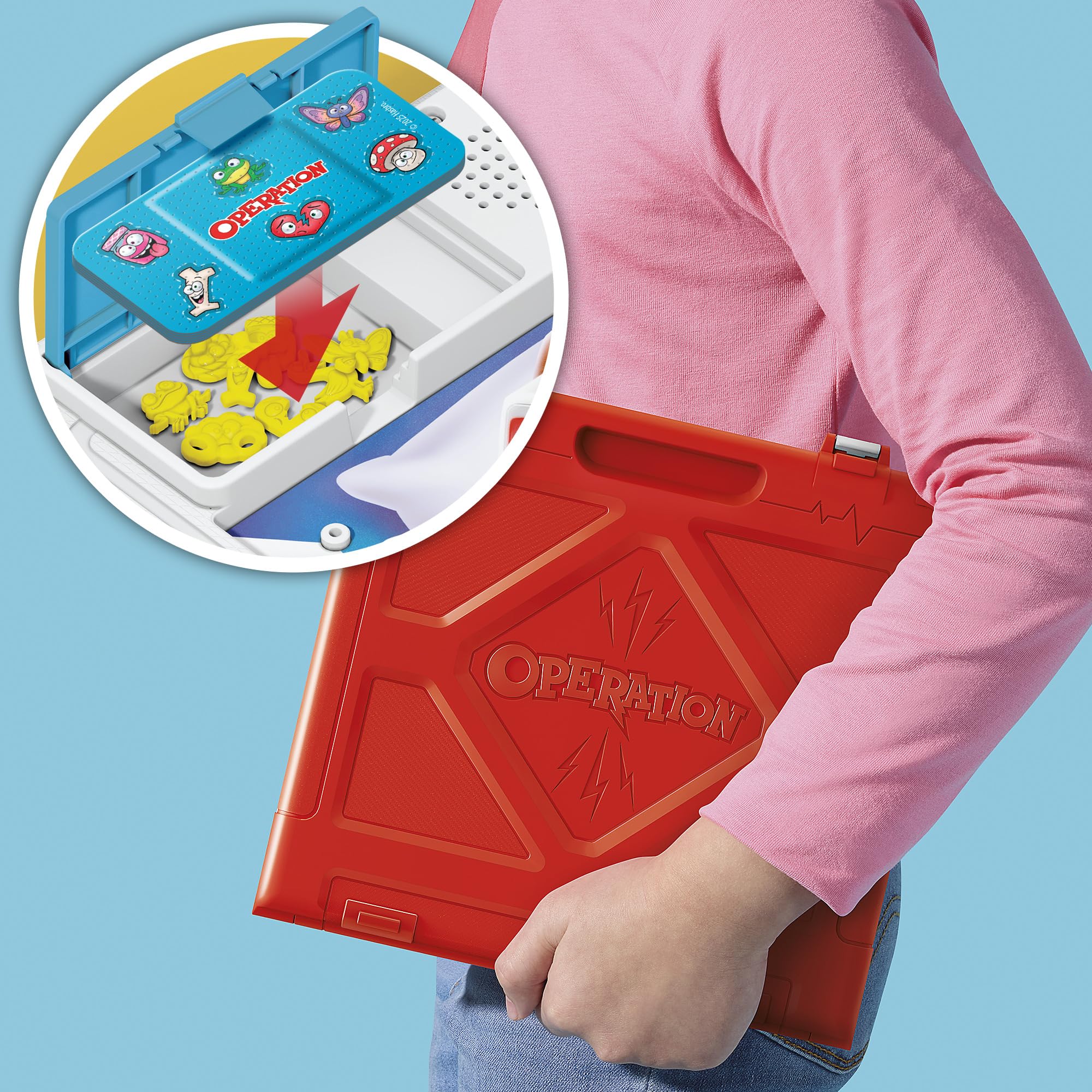 Operation Electronic Board Game with All-in-One Carrying Case | 2 Ways to Play | Ages 6+ | 1+ Players | 10 Mins. | Fun Kids Games