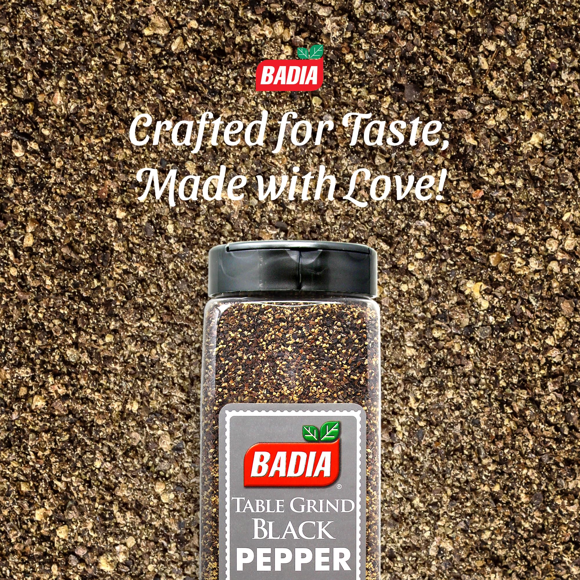 Badia Black Pepper Table Grind, 16 oz - Premium Seasoning for Cooking & Freshly Ground Flavor