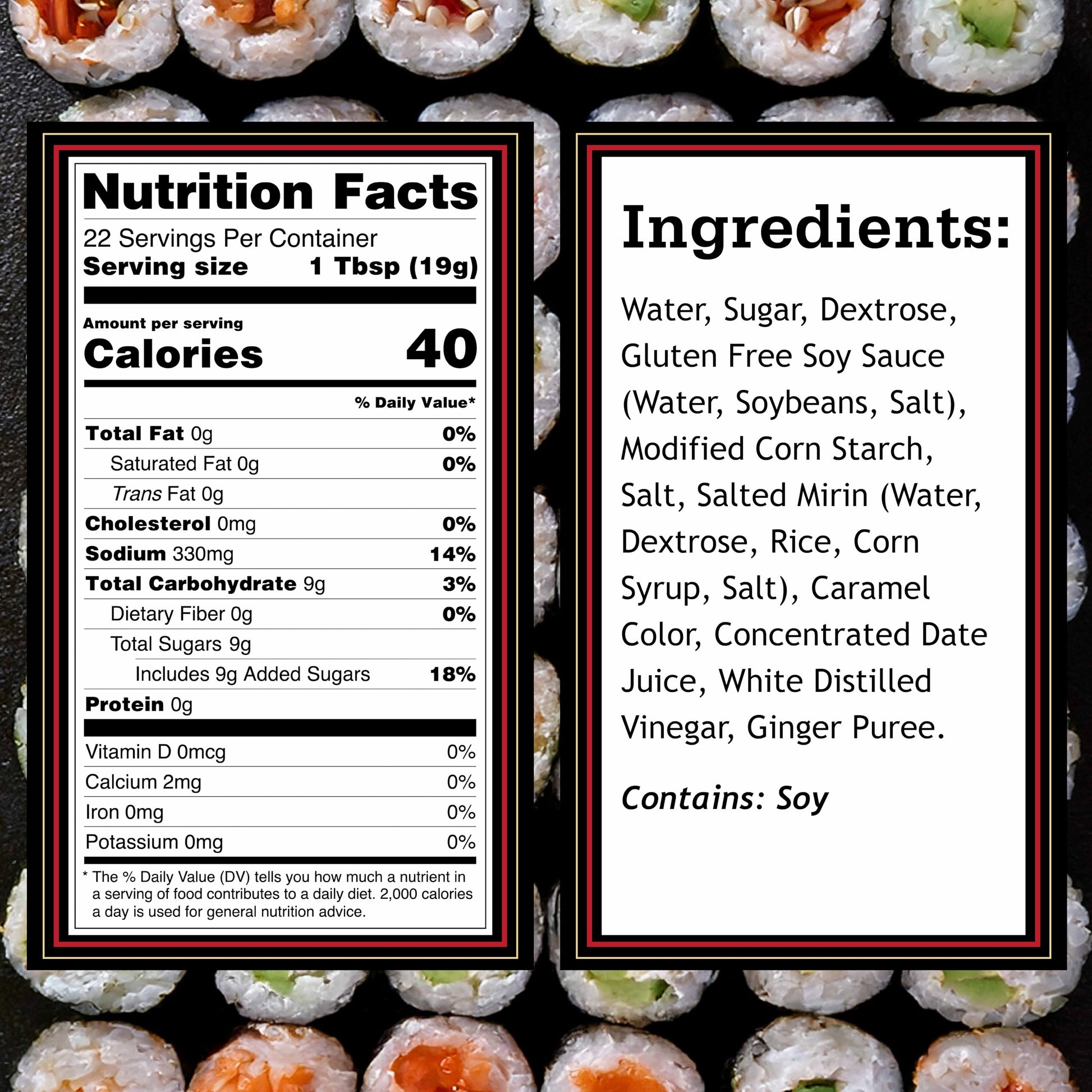 Otafuku Sushi Eel Sauce for Sushi Rolls, Japanese Unagi Sauce Gluten Free, 15 Oz