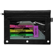 Enday Black Pencil Pouch For 3 Ring Binder, Zippered Binder Pencil Pouches, 3 Ring Pencil Pouch for Binder, Pencil Case for Binder, Large Pencil Bags for School, Home, and Office