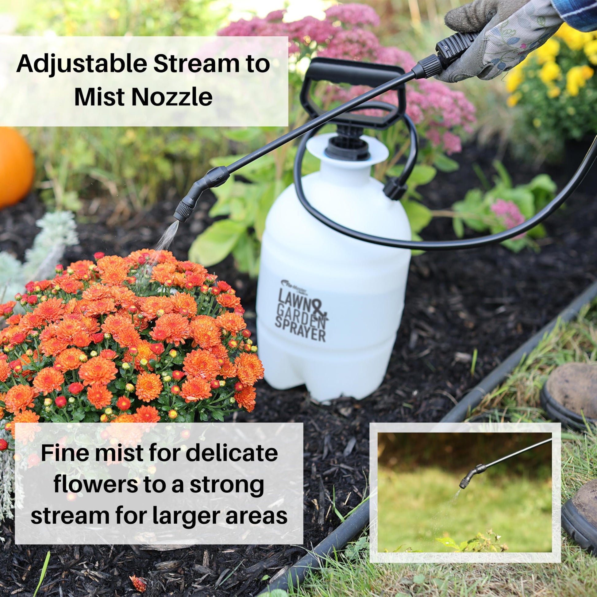Flo-Master by Hudson 24101 1 Gallon Lawn and Garden Tank Sprayer, Translucent