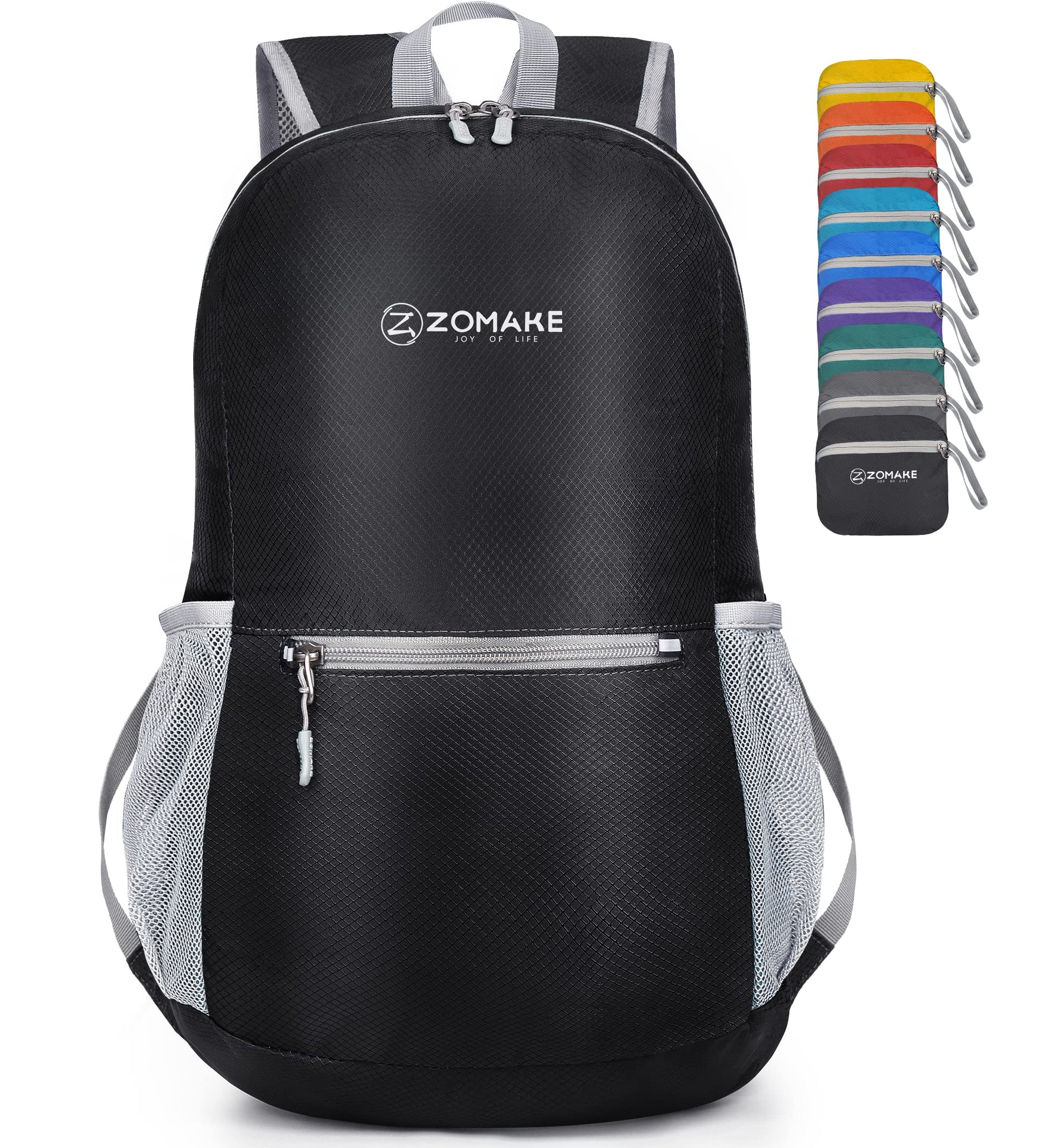 ZOMAKE Ultra Lightweight Hiking Backpack 20L, Packable Small Backpacks Water Resistant Daypack for Women Men(Black)