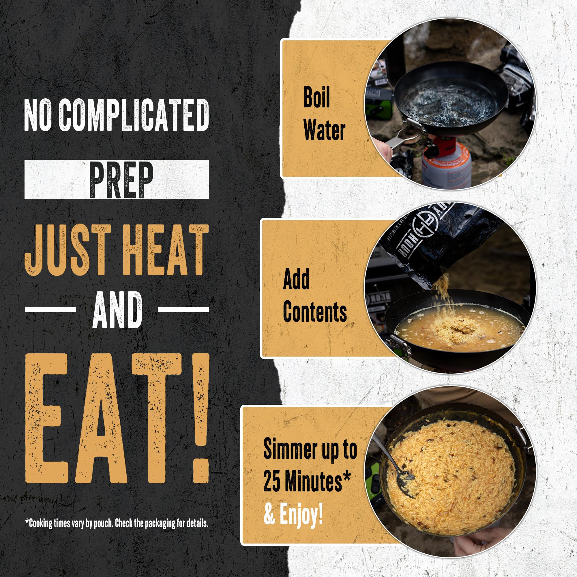Ready Hour 120 Serving Entree Bucket-Freeze Dried Emergency Food Supply-Survival Meals with Long Shelf Life-Prepper Essentials for Disaster, Camping, Hiking, or Outdoor Use