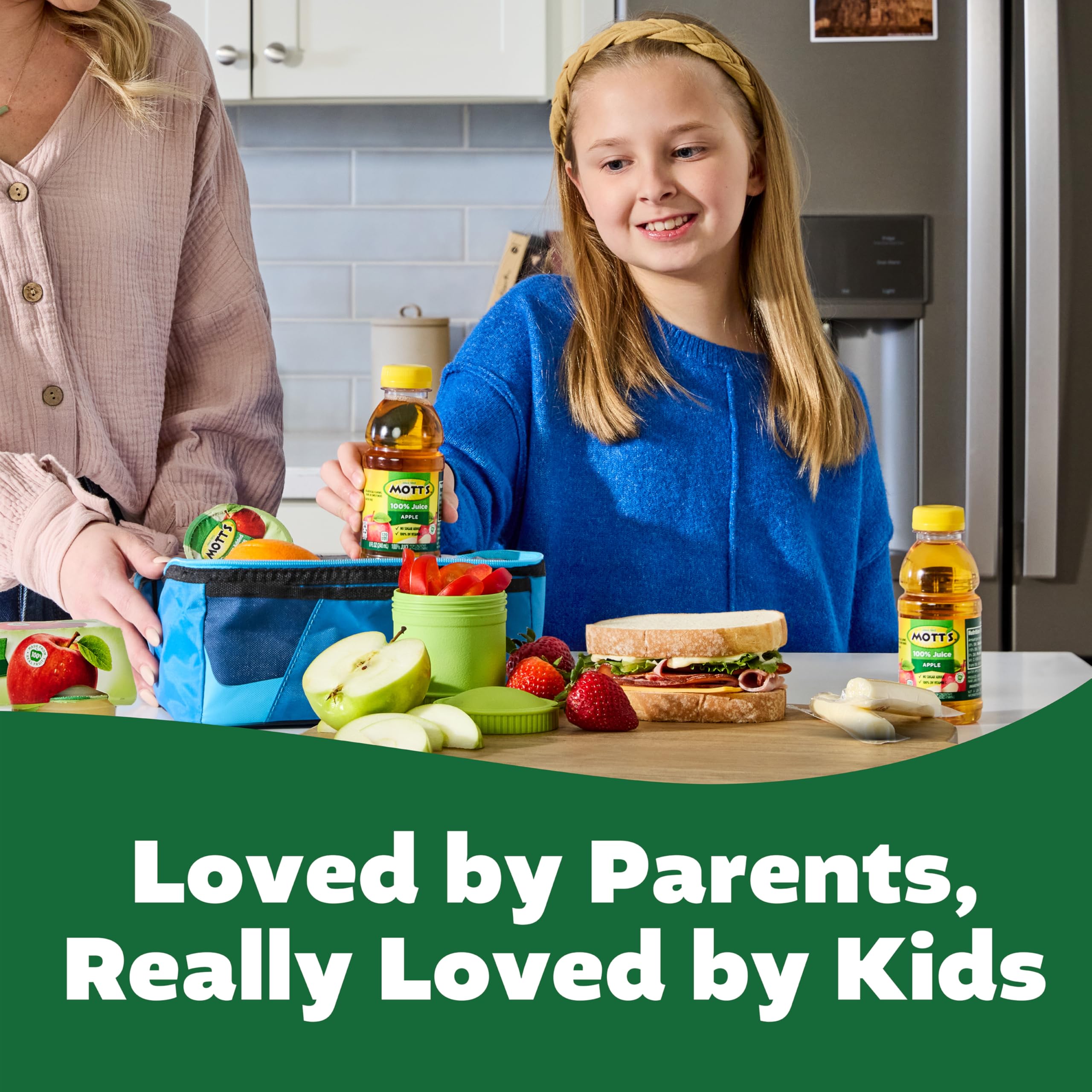 Mott's 100% Original Apple Juice, 8 Fl Oz Bottles, 24 Count (4 Packs Of 6), 2 Servings Of Fruit, 100% Fruit Juice, Gluten-free, Caffeine-free, Kosher, Contains No Artificial Colors Or Sweeteners