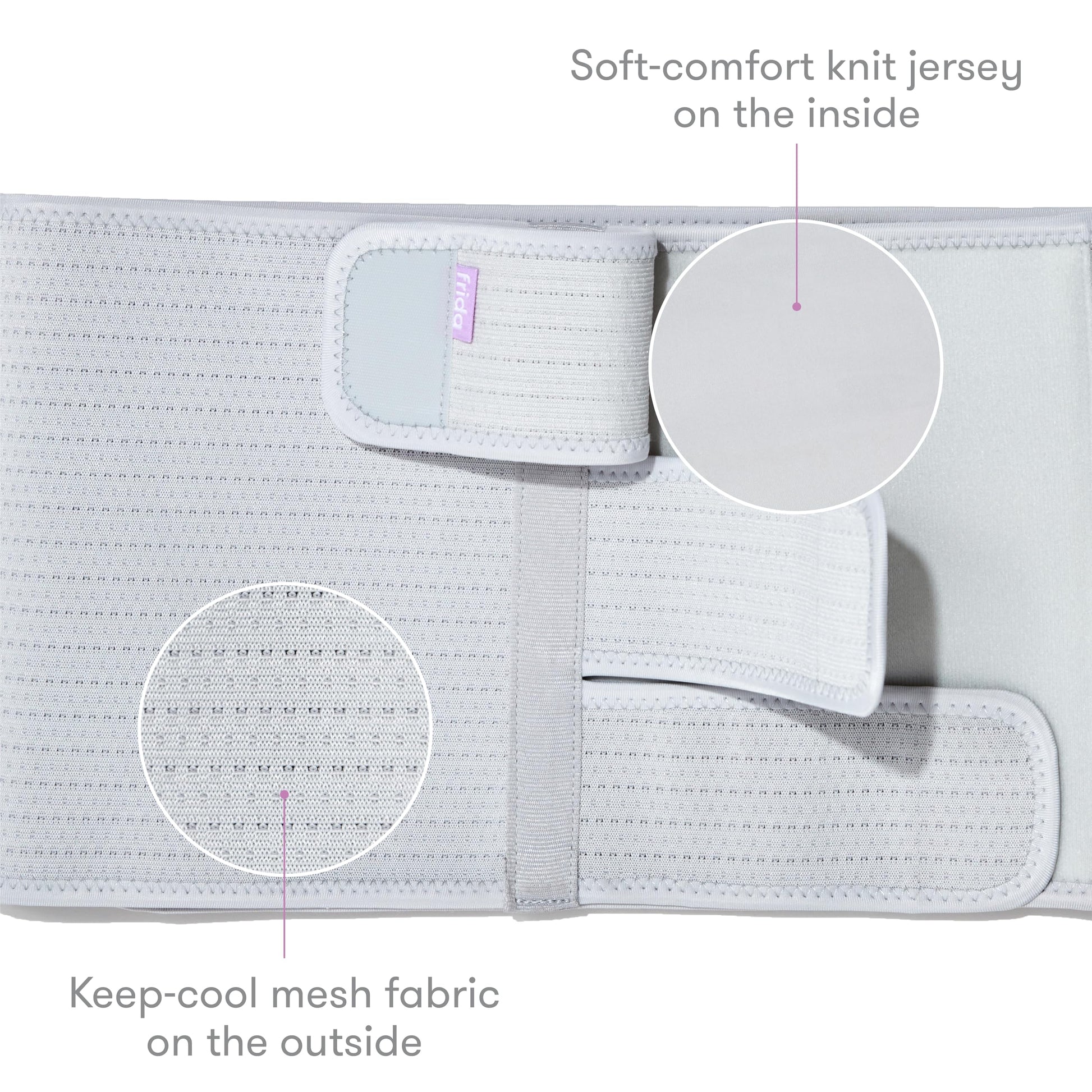 Frida Mom Belly Binder, Postpartum Essentials for Natural and C-Section Recovery, Adjustable Compression Wrap, After Birth Brace, Abdominal Band, 9" High