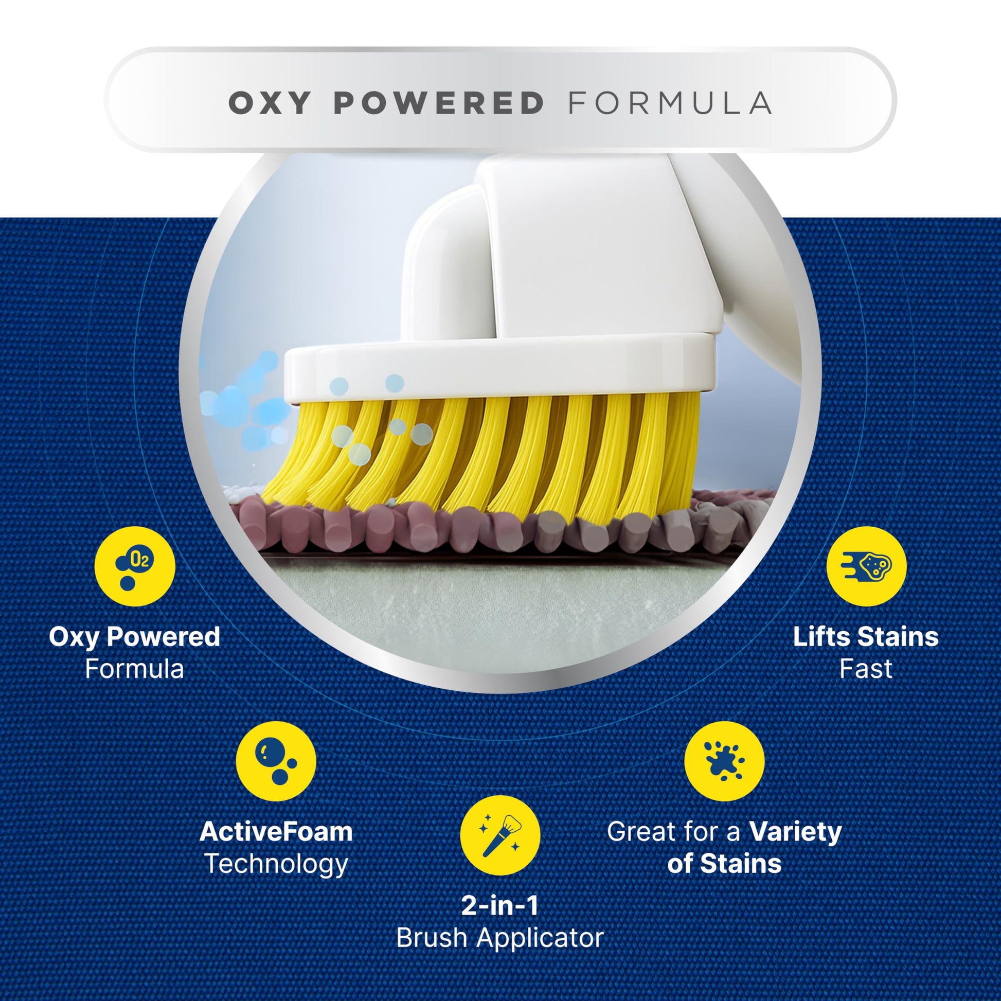 Carbona Carpet Cleaner with Brush | Oxy-Powered Foam for Spot Stain Removal | 13.5 Fl Oz