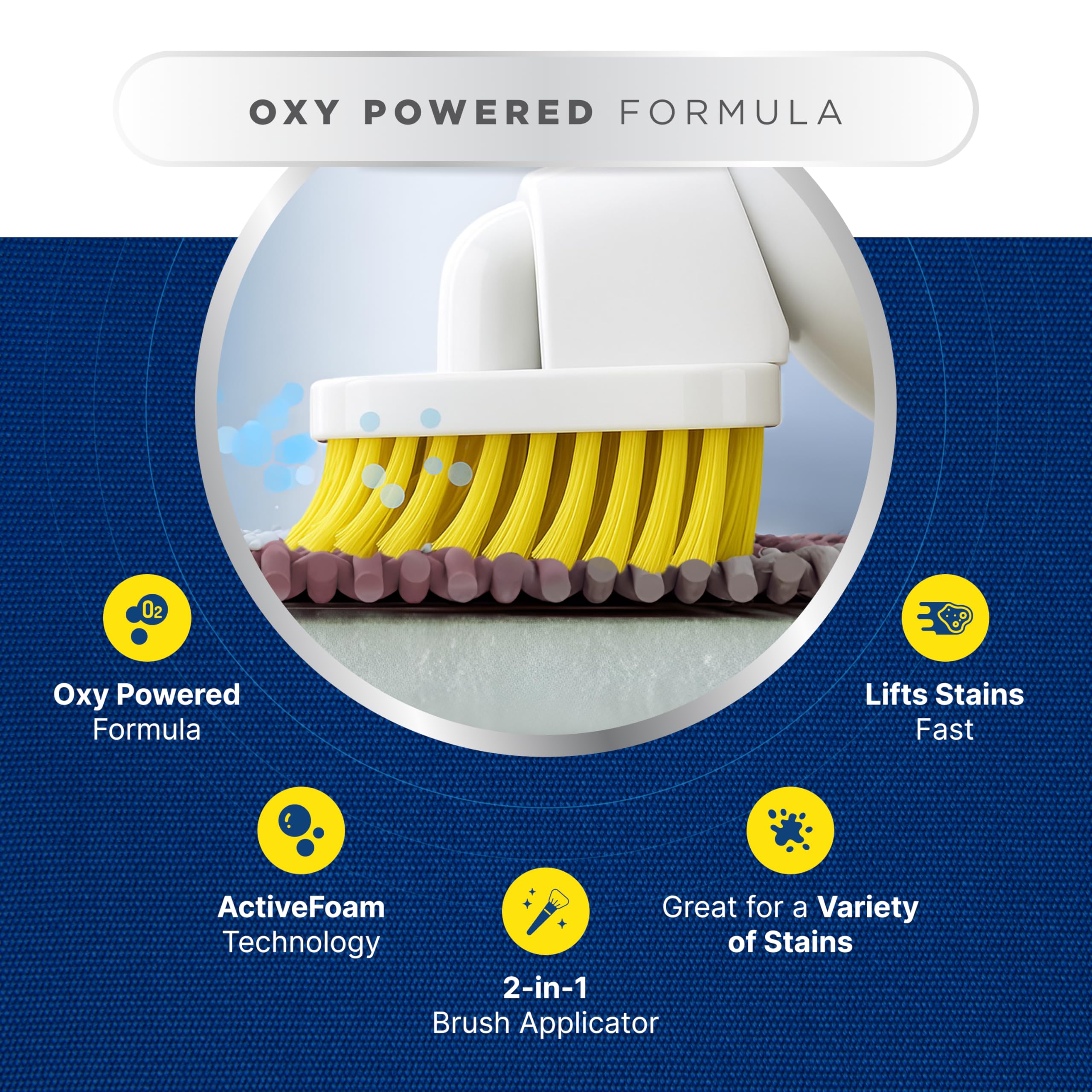 Carbona Carpet Cleaner with Brush | Oxy-Powered Foam for Spot Stain Removal | 13.5 Fl Oz