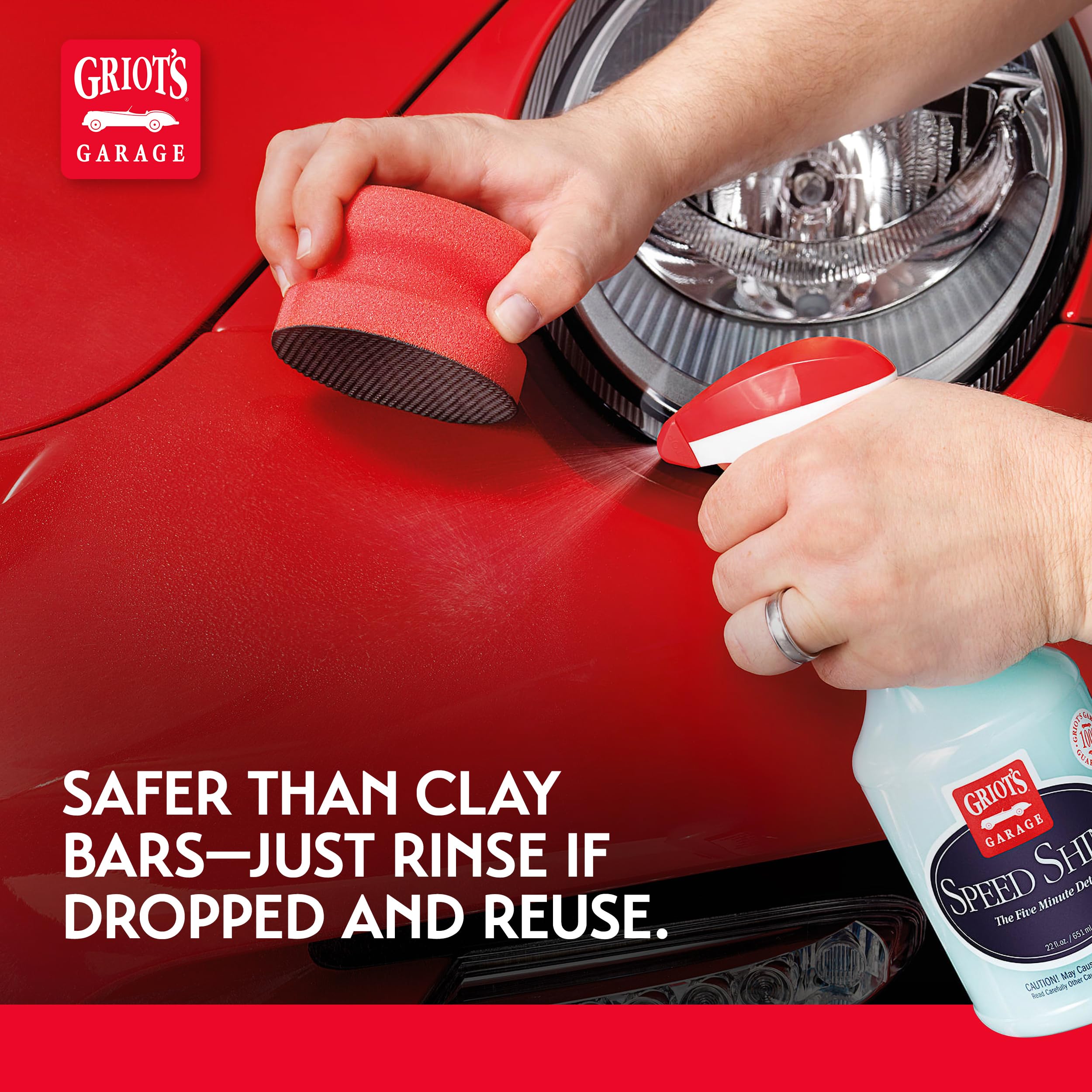 Griot's Garage Brilliant Finish Synthetic Clay for Car Detailing, Creates a Smooth Paint Surface and Lasts Longer Than Traditional Bars, 10691