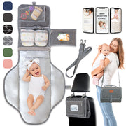 Portable Changing Pad for Baby - Soft, Comfortable Portable Diaper Changing Pad with Wipes Pockets, Waterproof and Easy to Clean - Baby Registry Search, new born baby essentials must haves, baby stuff