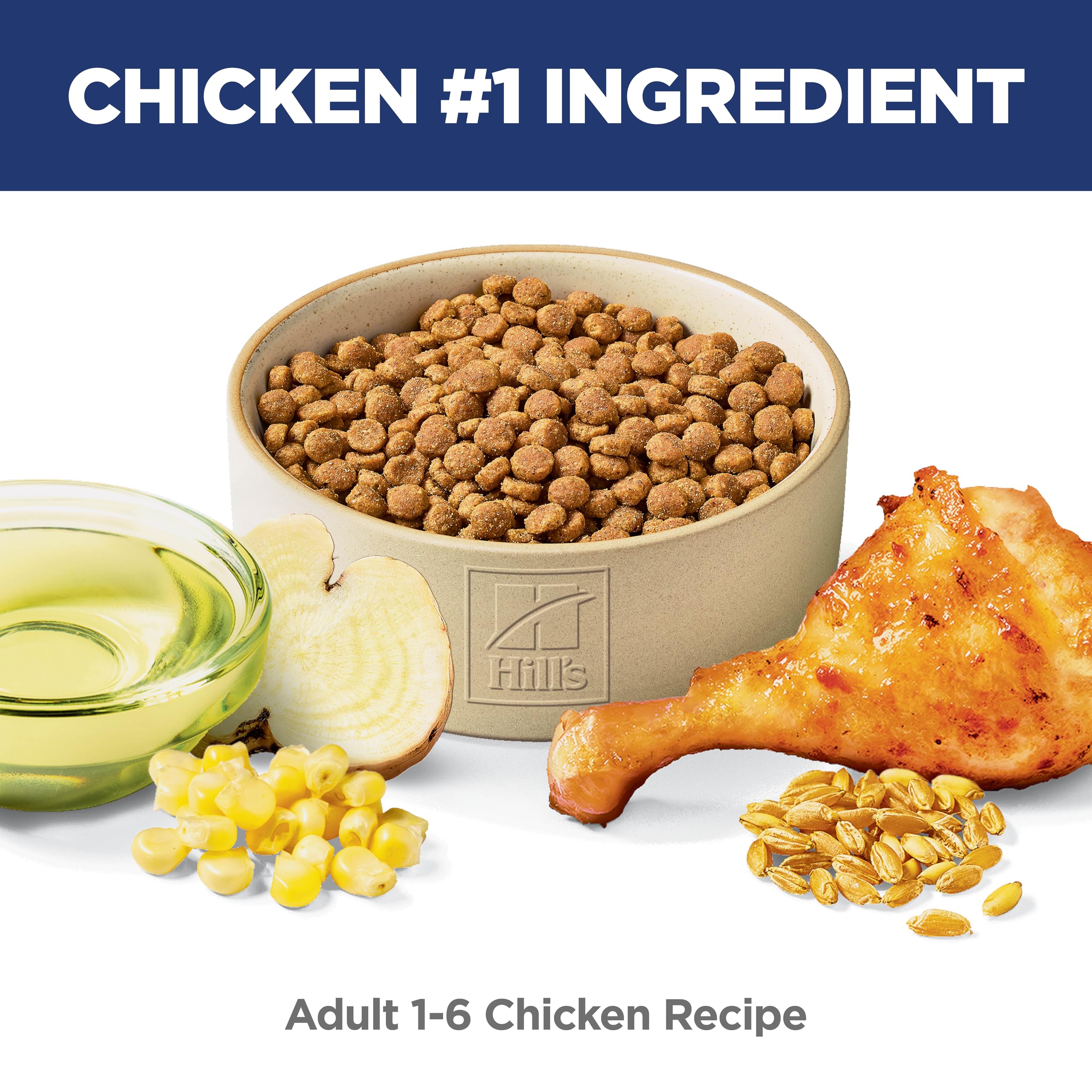 Hill's Science Diet Adult 1-6, Adult 1-6 Premium Nutrition, Dry Cat Food, Chicken Recipe, 4 lb Bag