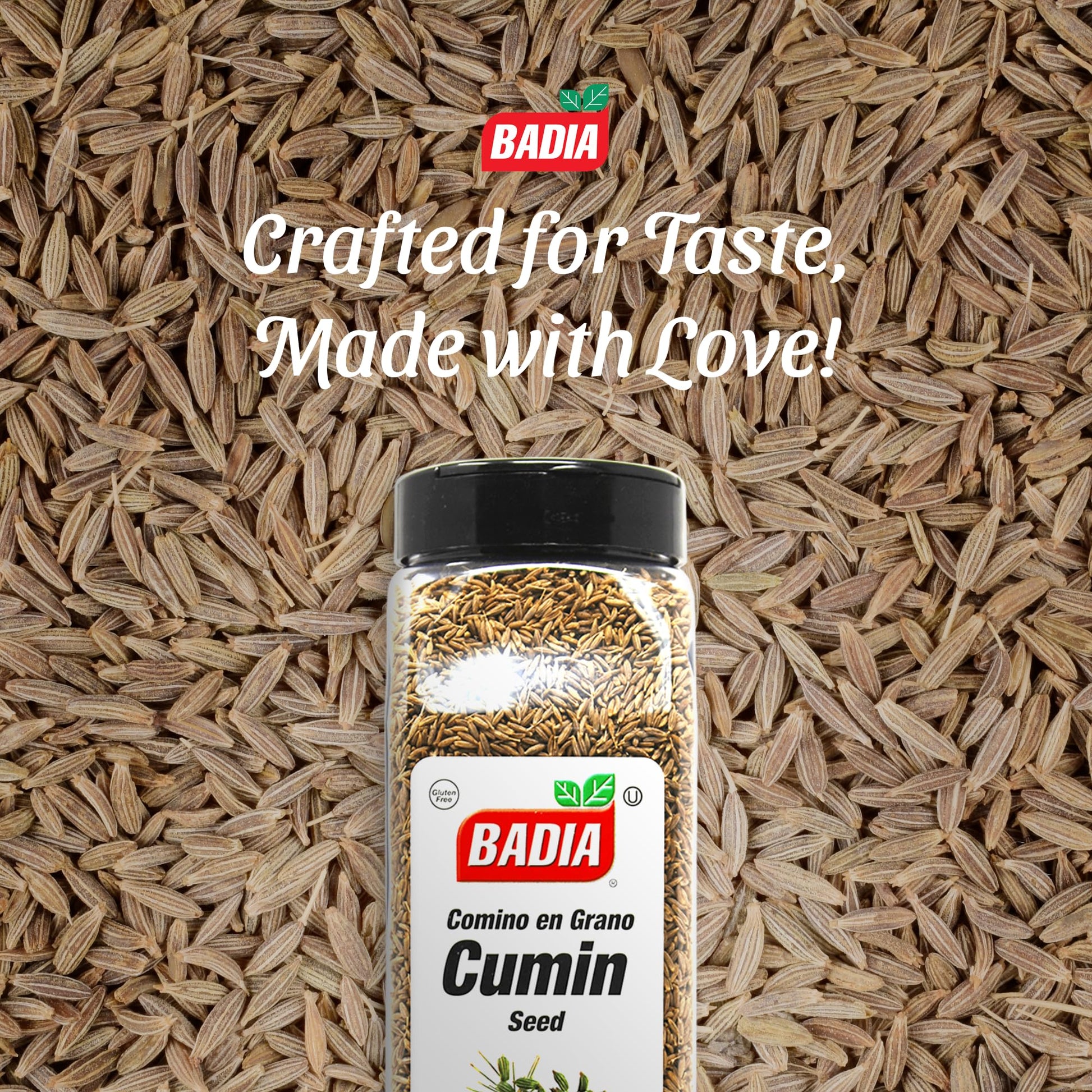 Badia Cumin Seeds, 16 oz - Whole Comino Seeds, Aromatic Flavor for Cooking, Spice Blends & Seasonings