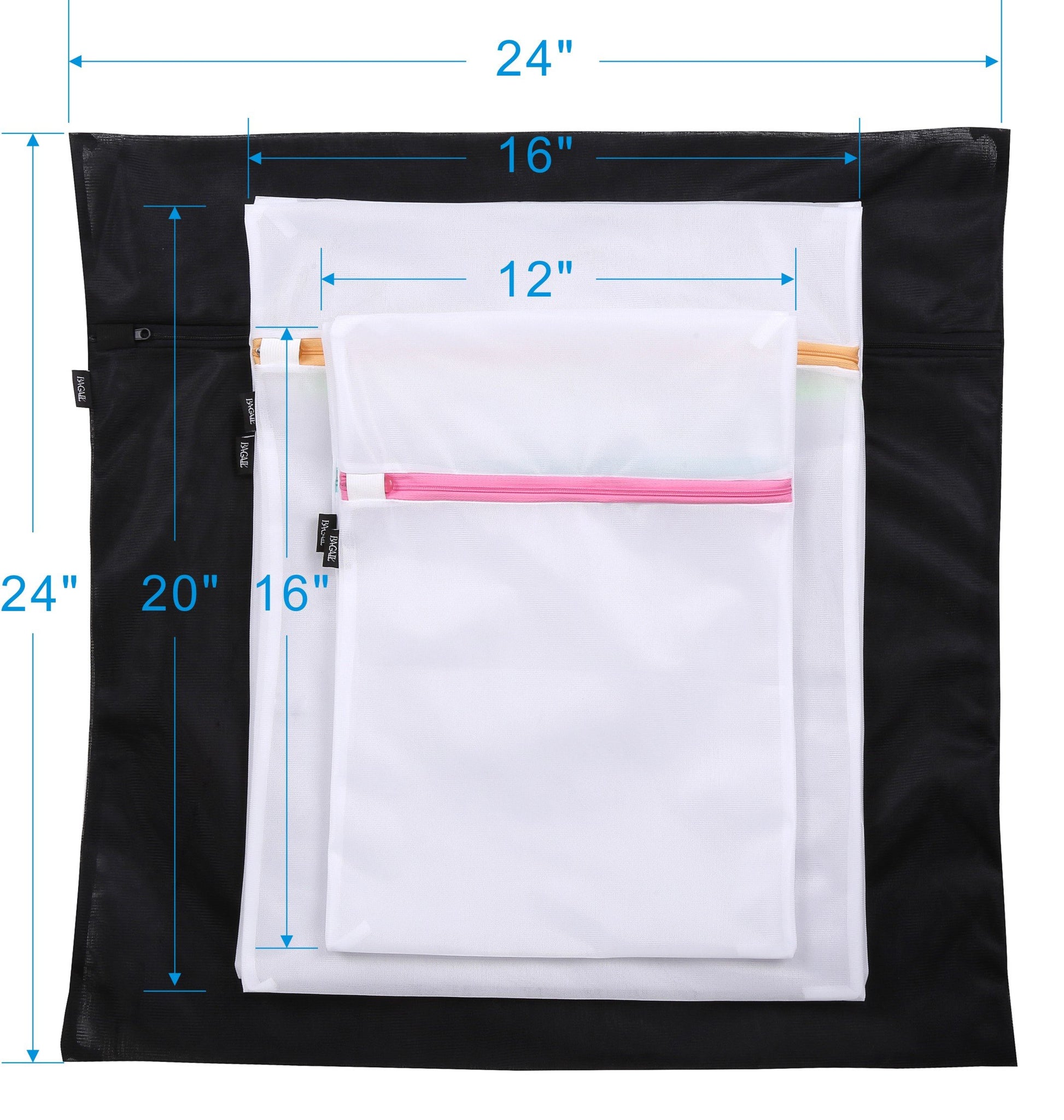 BAGAIL Laundry Bags Mesh Wash Bag for Intimates Lingerie and Delicates, 5Pcs (1XL,2L,2M)