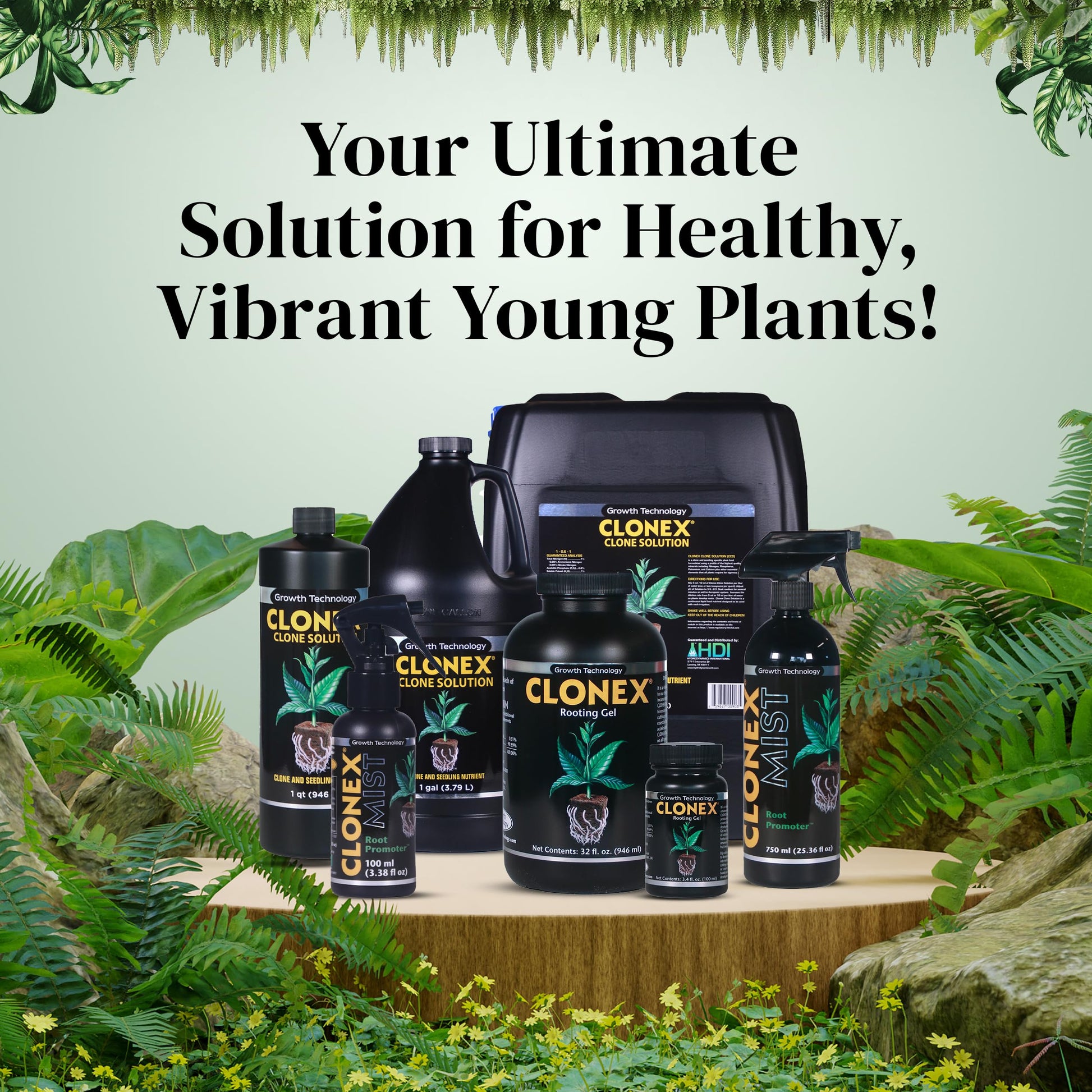 Clonex Rooting Gel - High-Performance Rooting Compound for Plant Cuttings, Contains IBA, Promotes Root Initiation & Development - 100ml