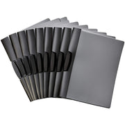 Amazon Basics Report Folder Cover with Clip, Pack of 10, Grey, 9 x 10.5 inches