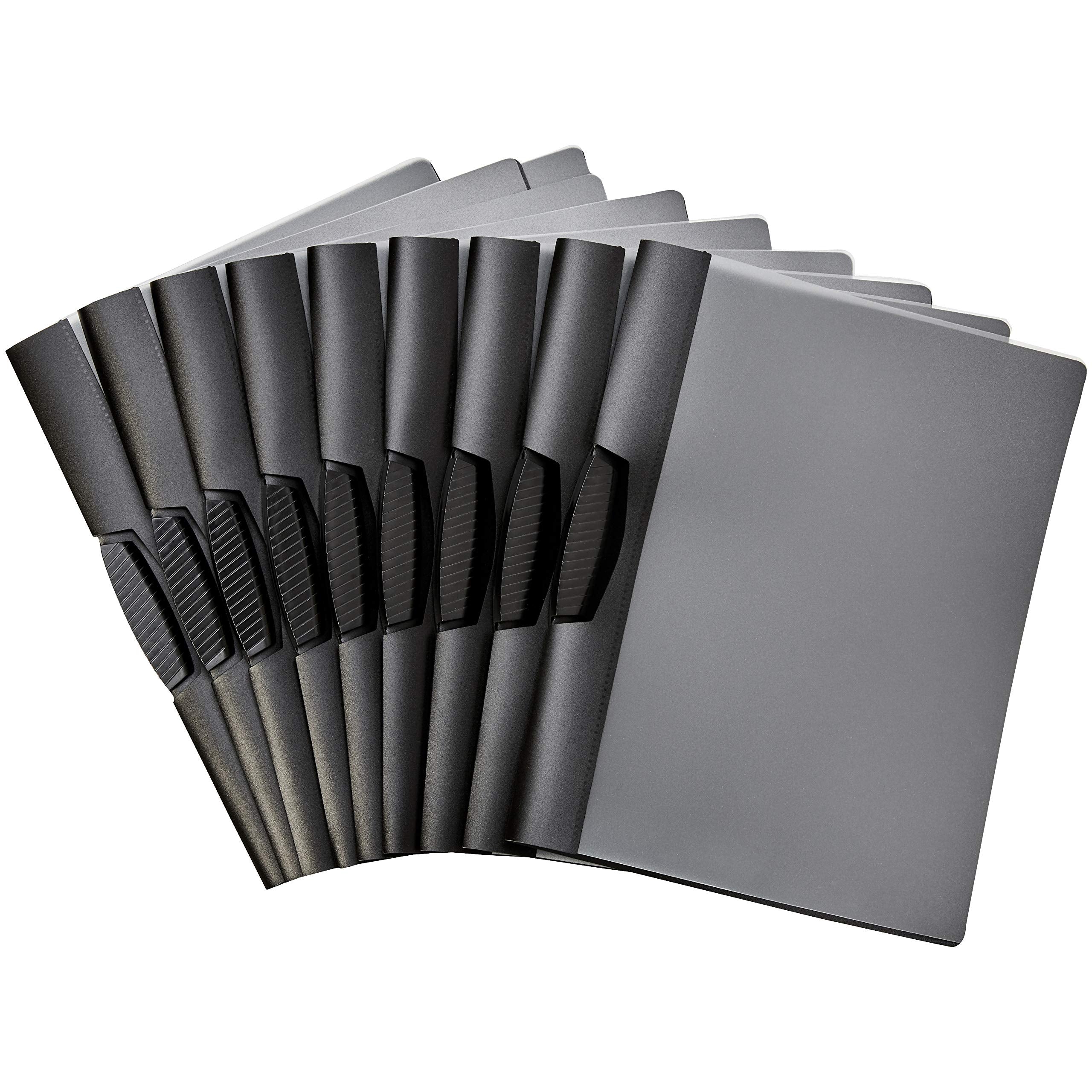 Amazon Basics Report Folder Cover with Clip, Pack of 10, Grey, 9 x 10.5 inches